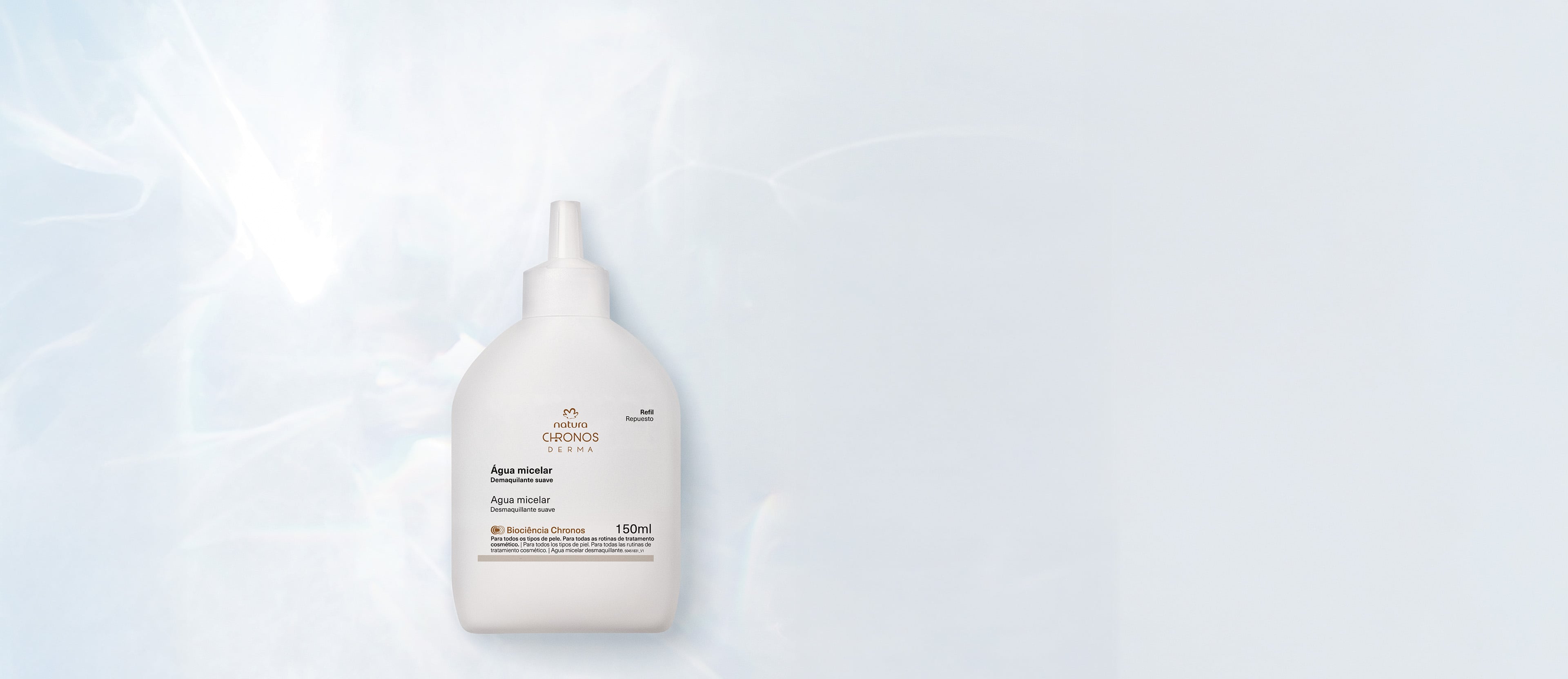 Repuesto agua micelar desmaquillante suave Chronos Derma