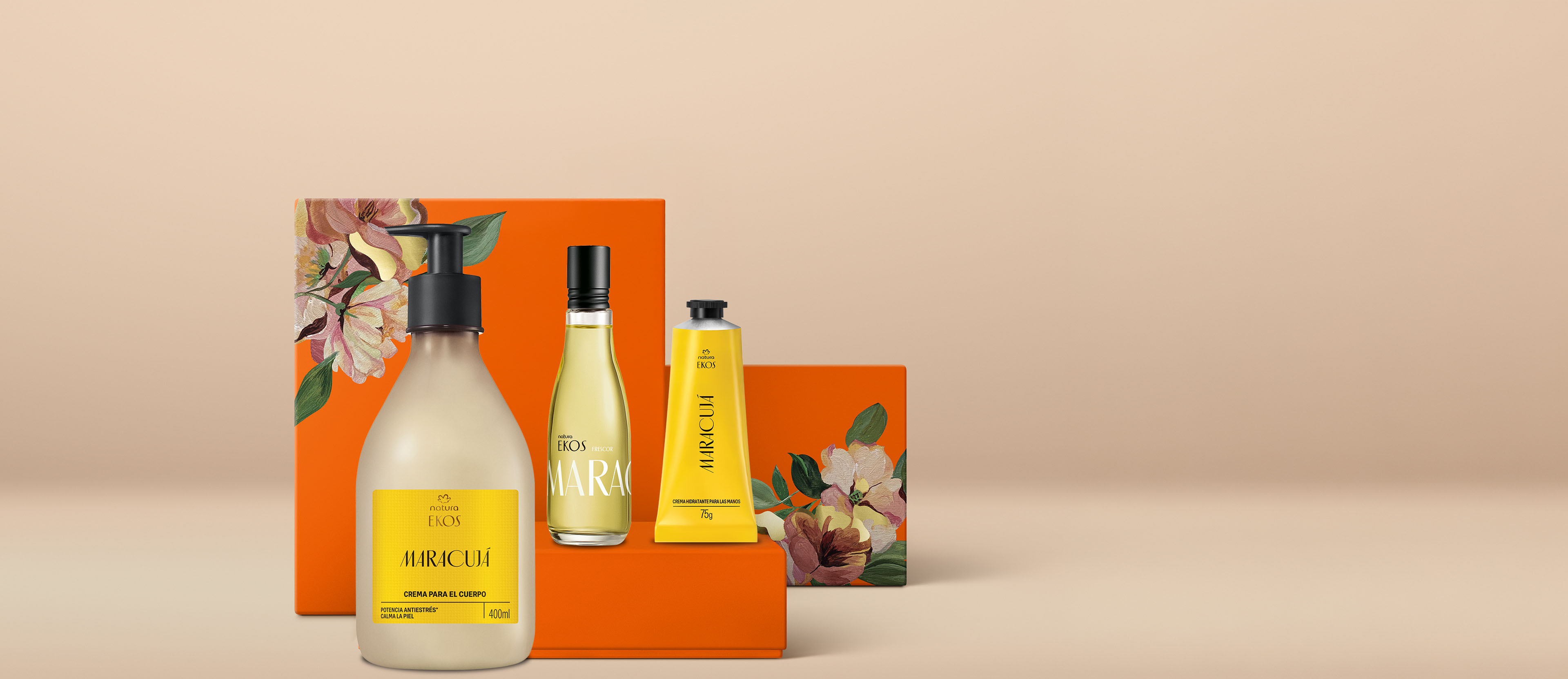 Regalo Madres Ekos Maracuyá (1 crema corporal + 1 crema para manos + 1 eau de toilette)