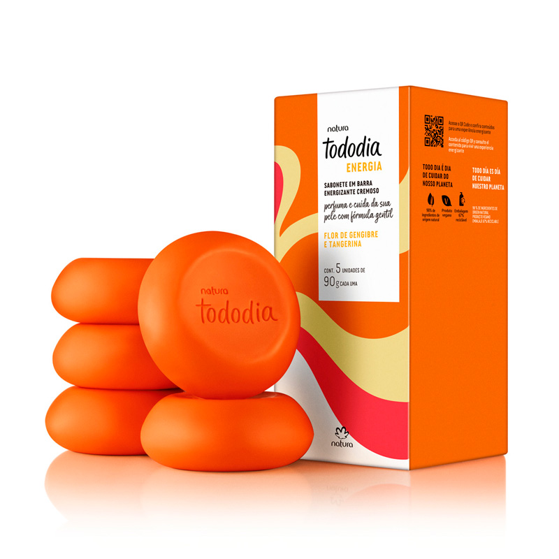 Jabones cremosos energizantes Tododia flor de jengibre y mandarina