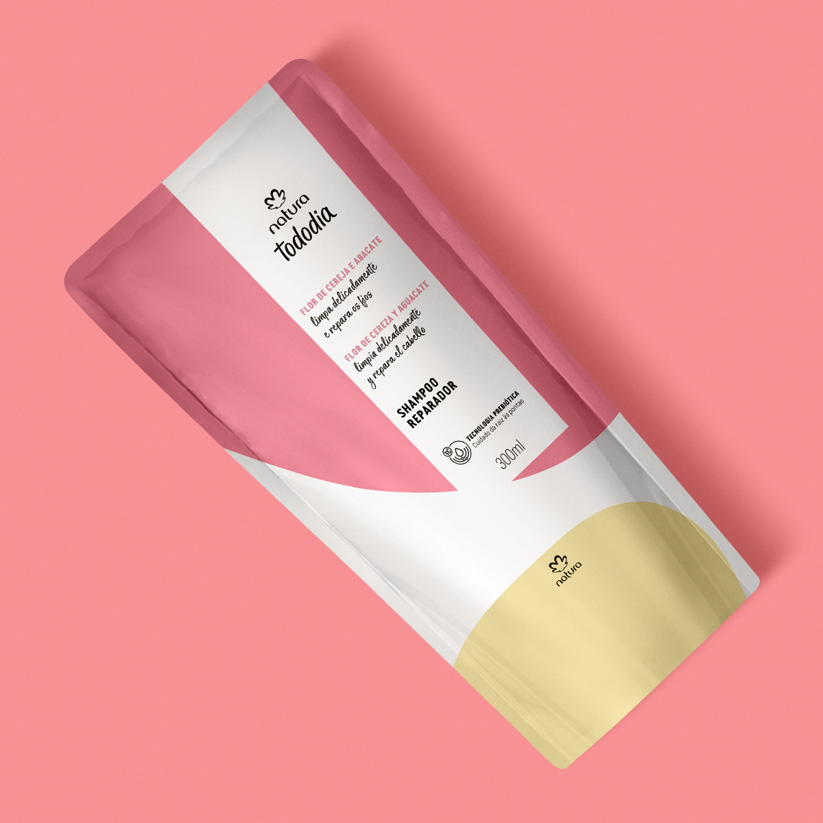 Repuesto shampoo Tododia flor de cereza y aguacate