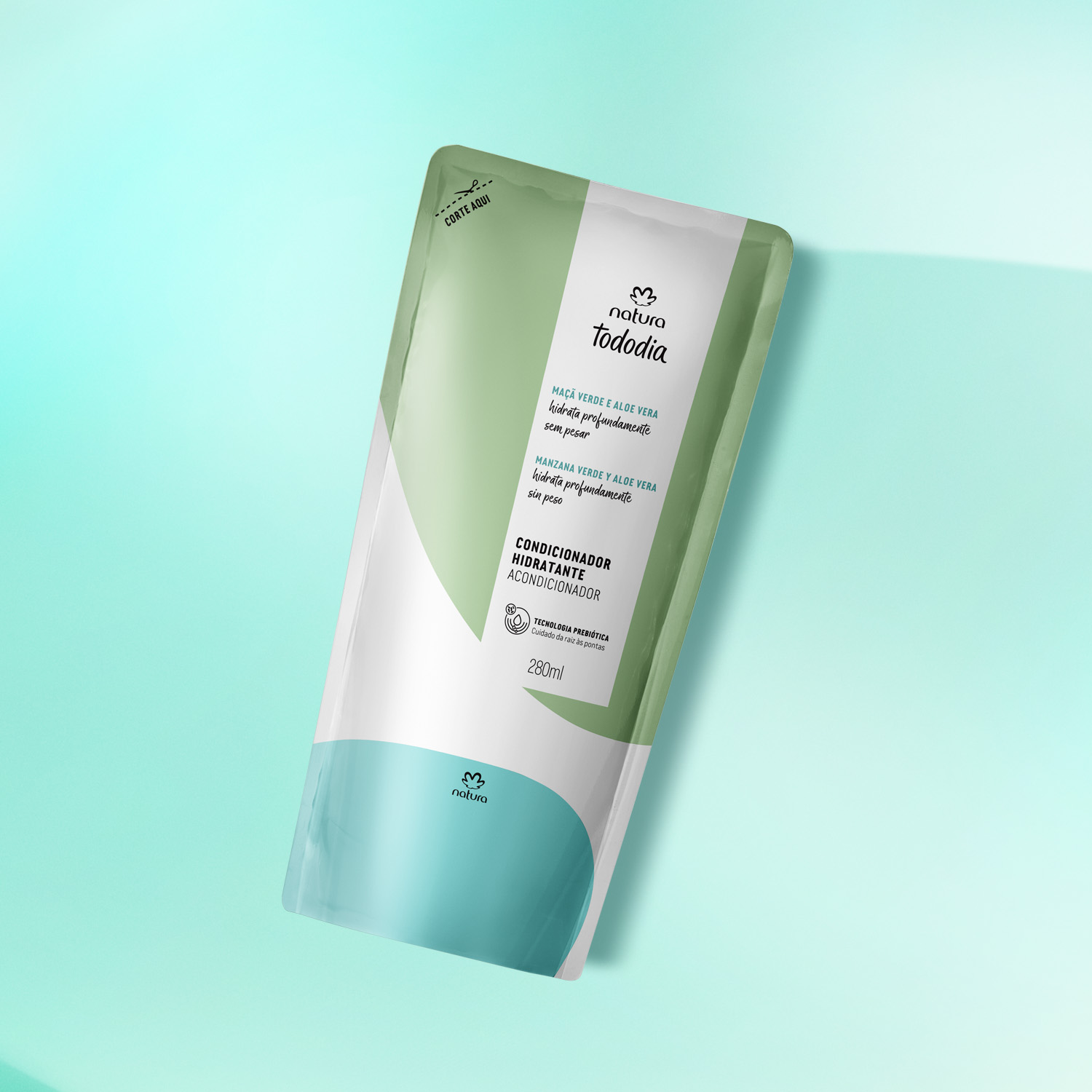 Repuesto acondicionador Tododia manzana verde y aloe vera