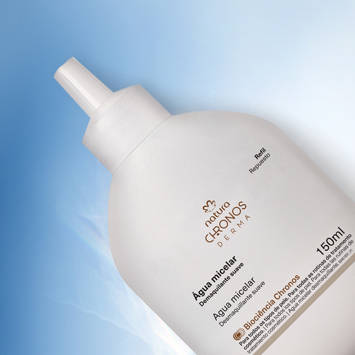 Repuesto agua micelar desmaquillante suave Chronos Derma