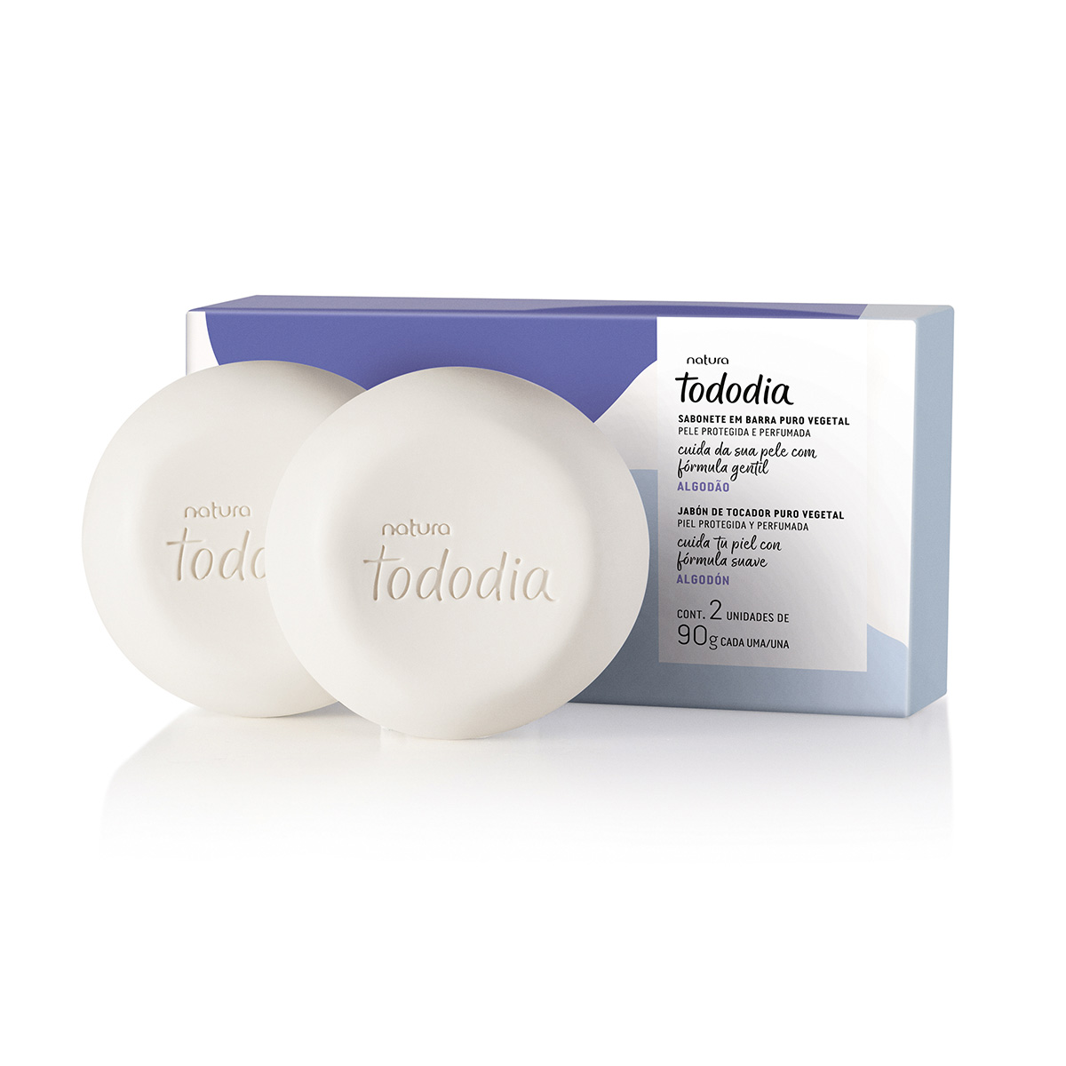 Jabón en barra Tododia algodón - 2und de 90g