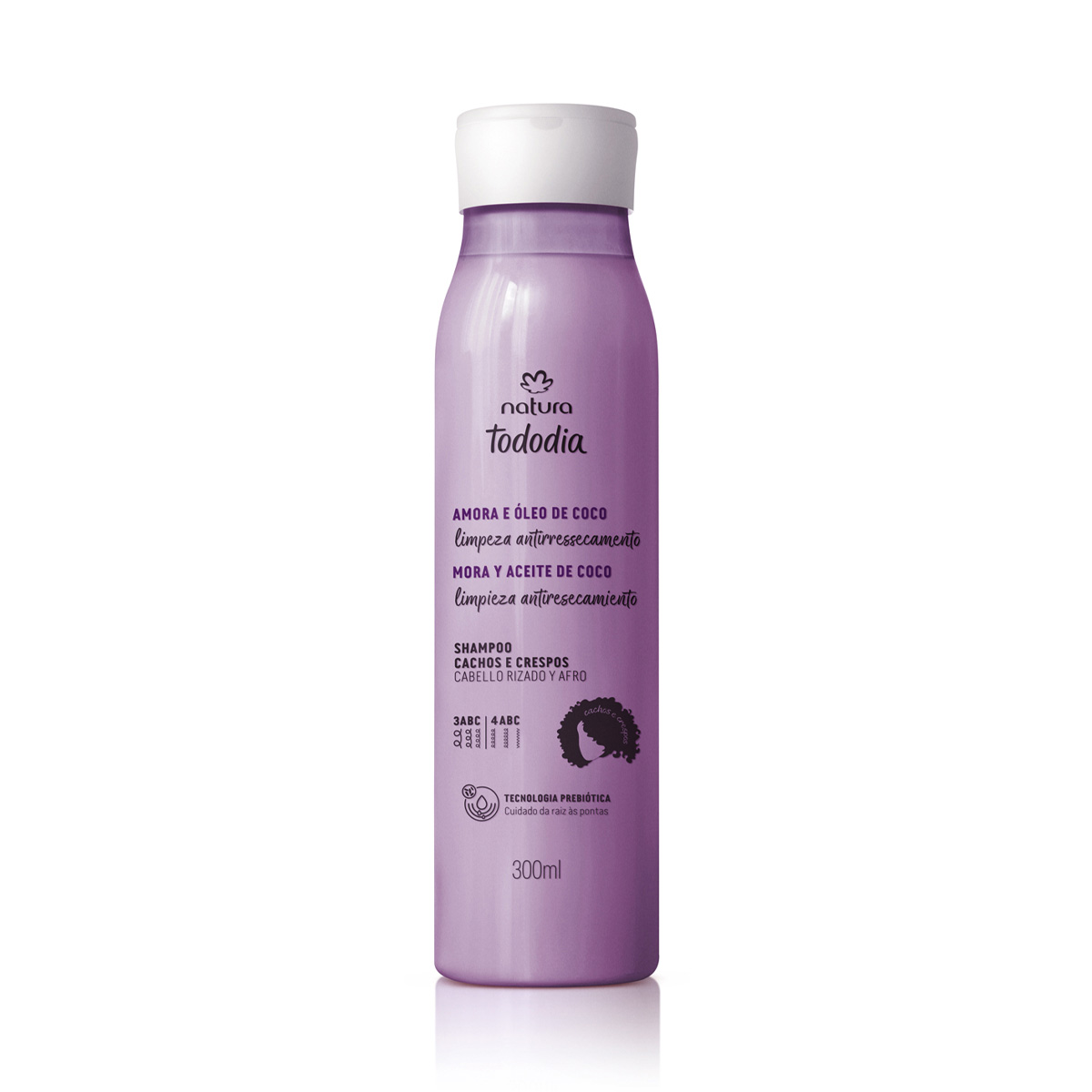 Shampoo rizos y afros Tododia mora y aceite de coco - 280ml