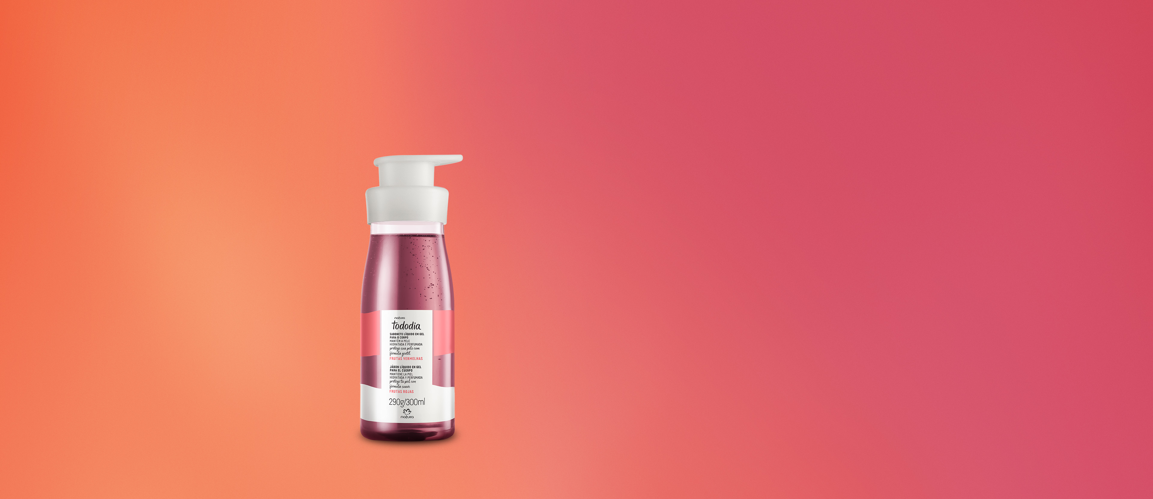 Jabón líquido corporal Tododia Frutas rojas
