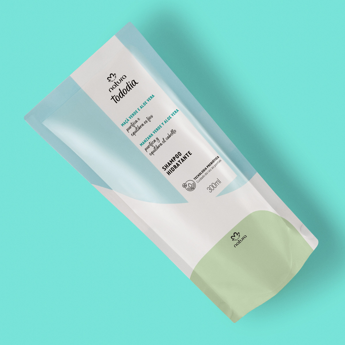 Repuesto shampoo Tododia manzana verde y aloe vera