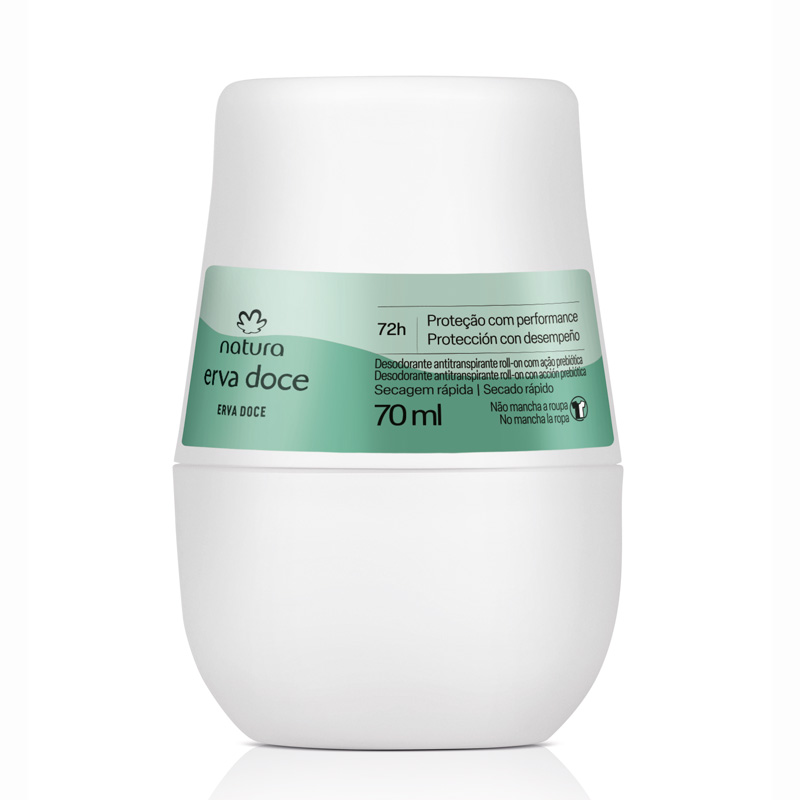Desodorante antitranspirante roll-on secado rápido Erva Doce