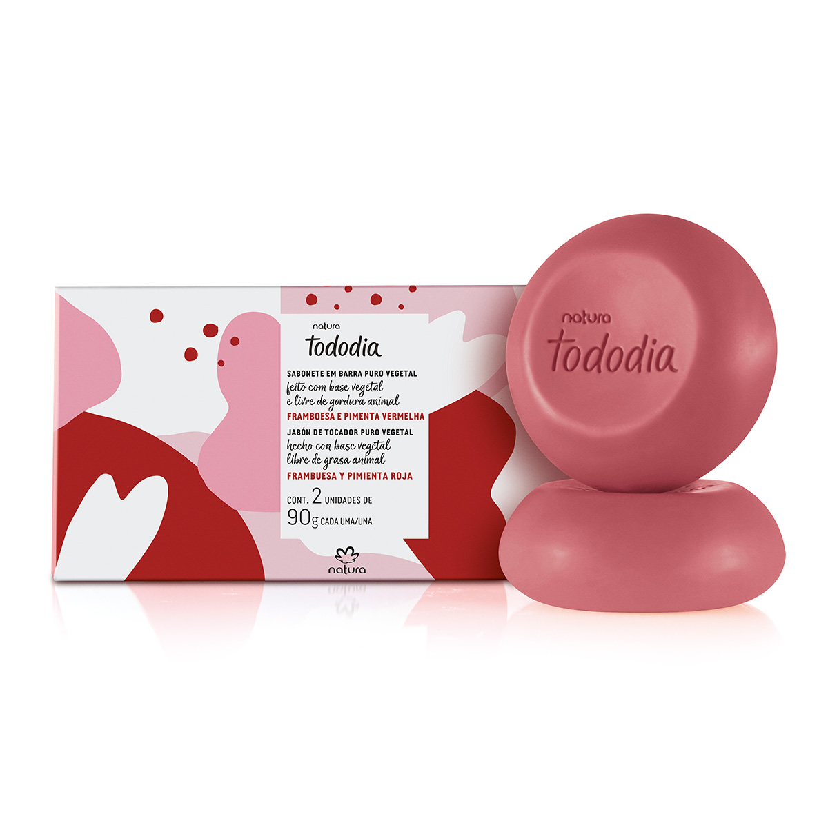 Jabones en barra Tododia frambuesa y pimienta roja