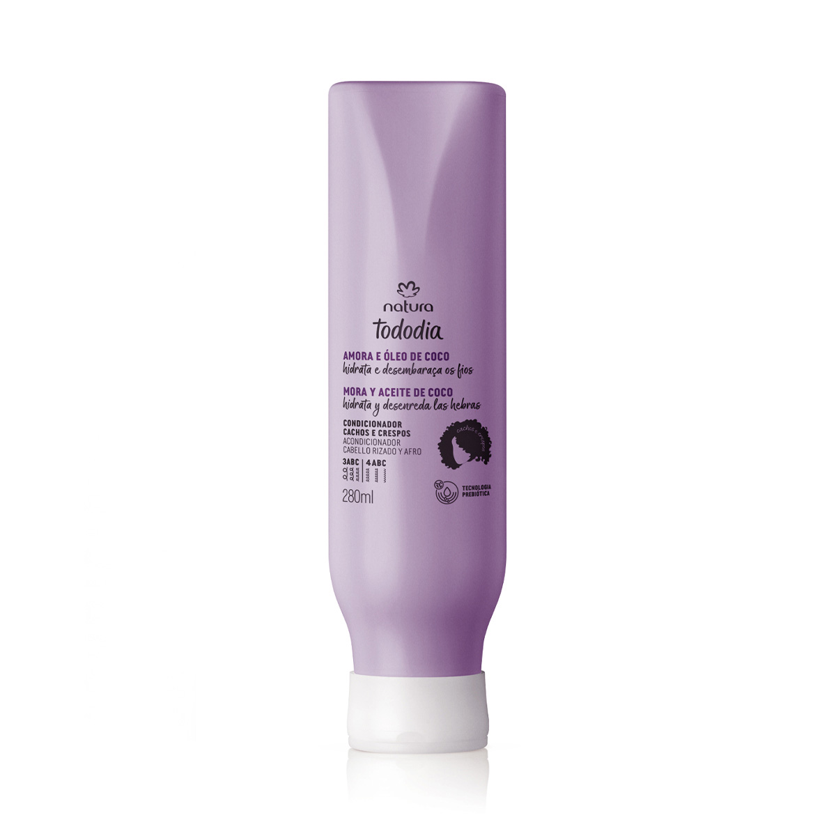 Acondicionador para rizos y afros mora y aceite de coco - 280ml