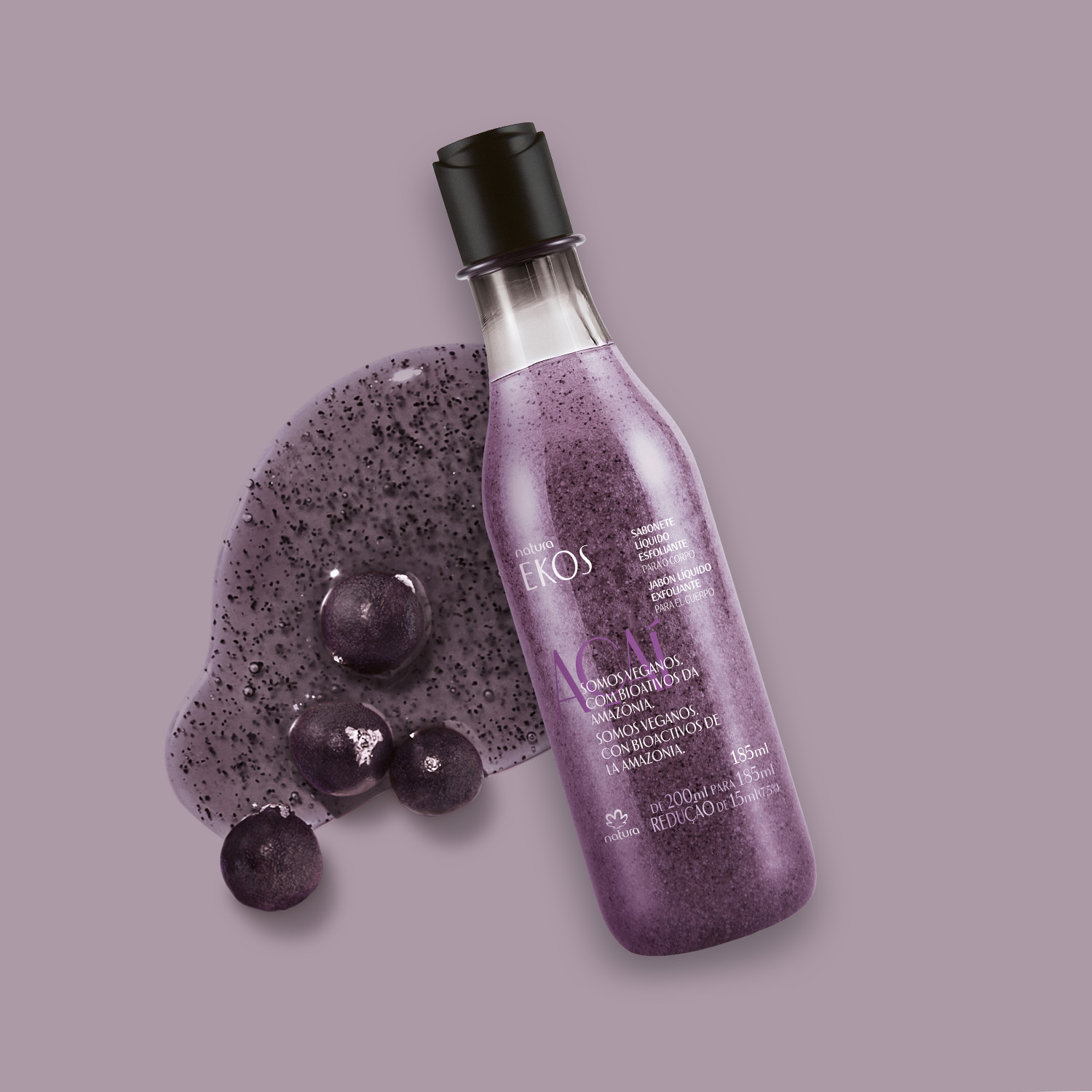 Jabón Líquido Exfoliante Ekos Açaí