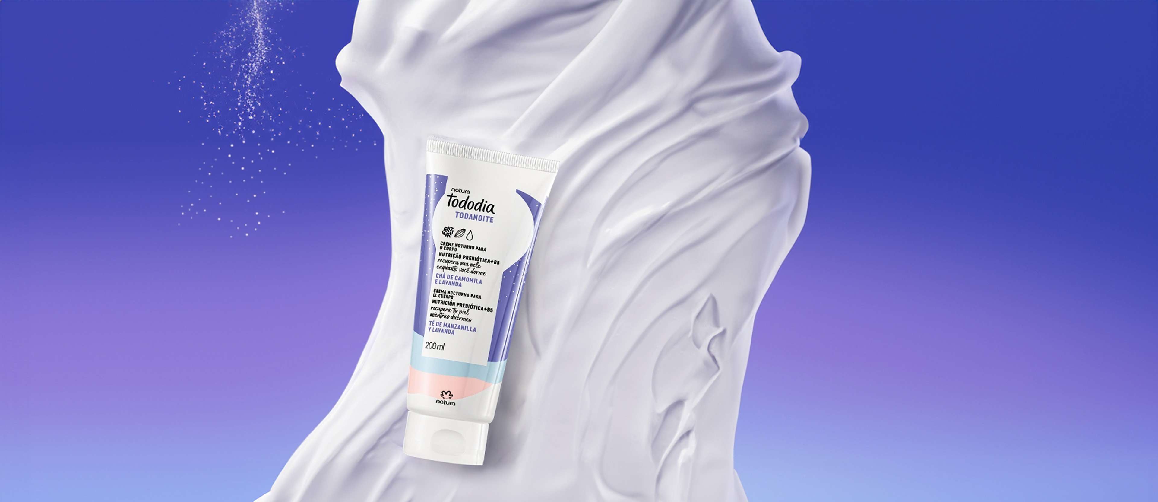 Crema hidratante nocturna corporal Tododia té de manzanilla y lavanda