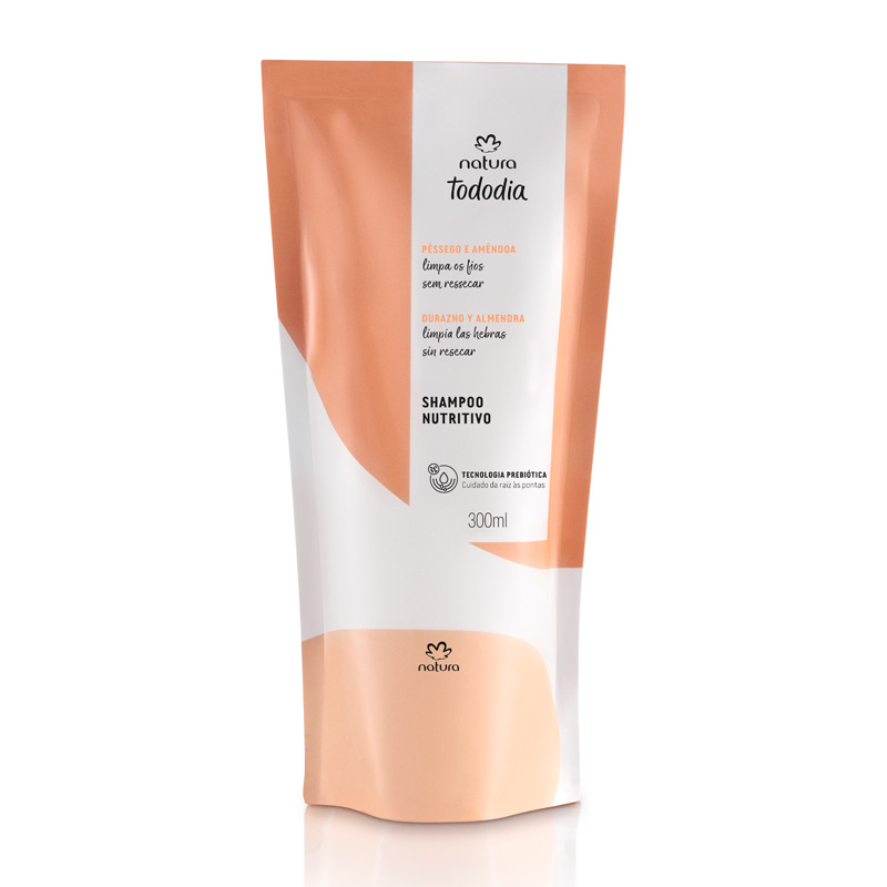 Repuesto shampoo Tododia durazno y almendras