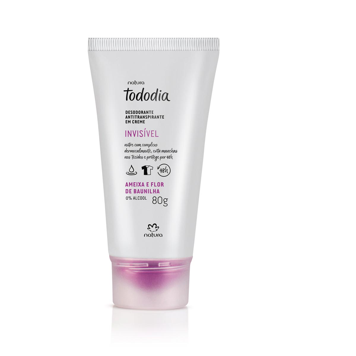 Desodorante antitranspirante en crema ciruela y flor de vainilla - 80g