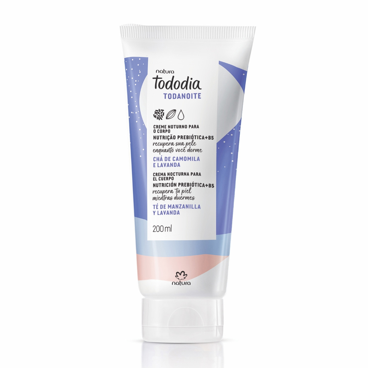 Crema hidratante nocturna corporal Tododia té de manzanilla y lavanda