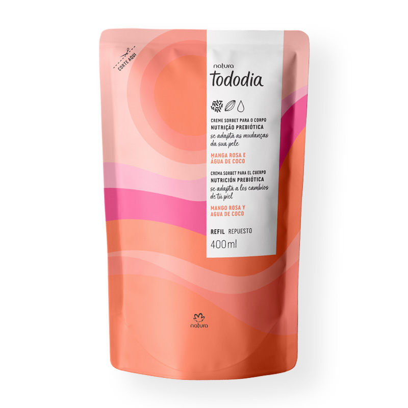 Repuesto crema nutritiva corporal Tododia Mango rosa y agua de coco
