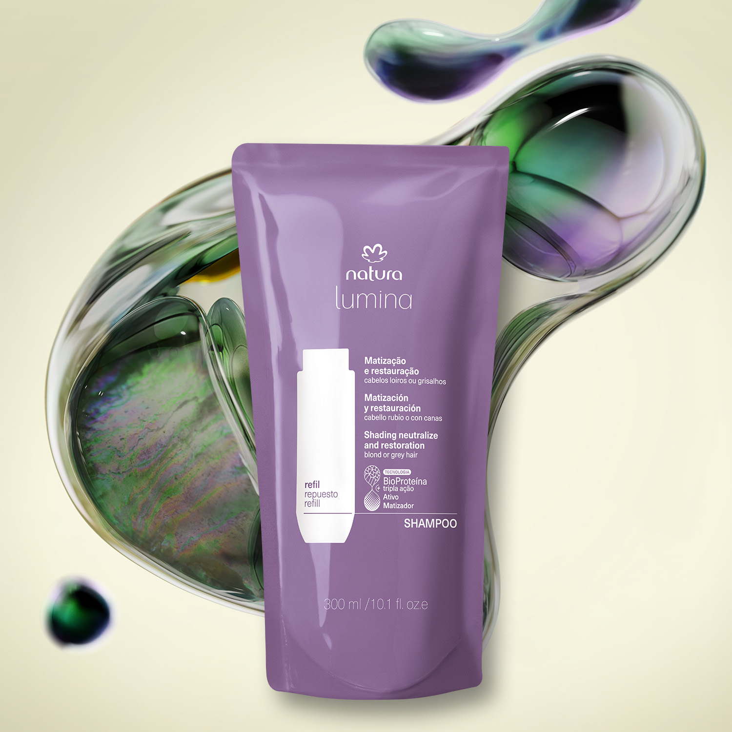 Repuesto shampoo matizador Lumina