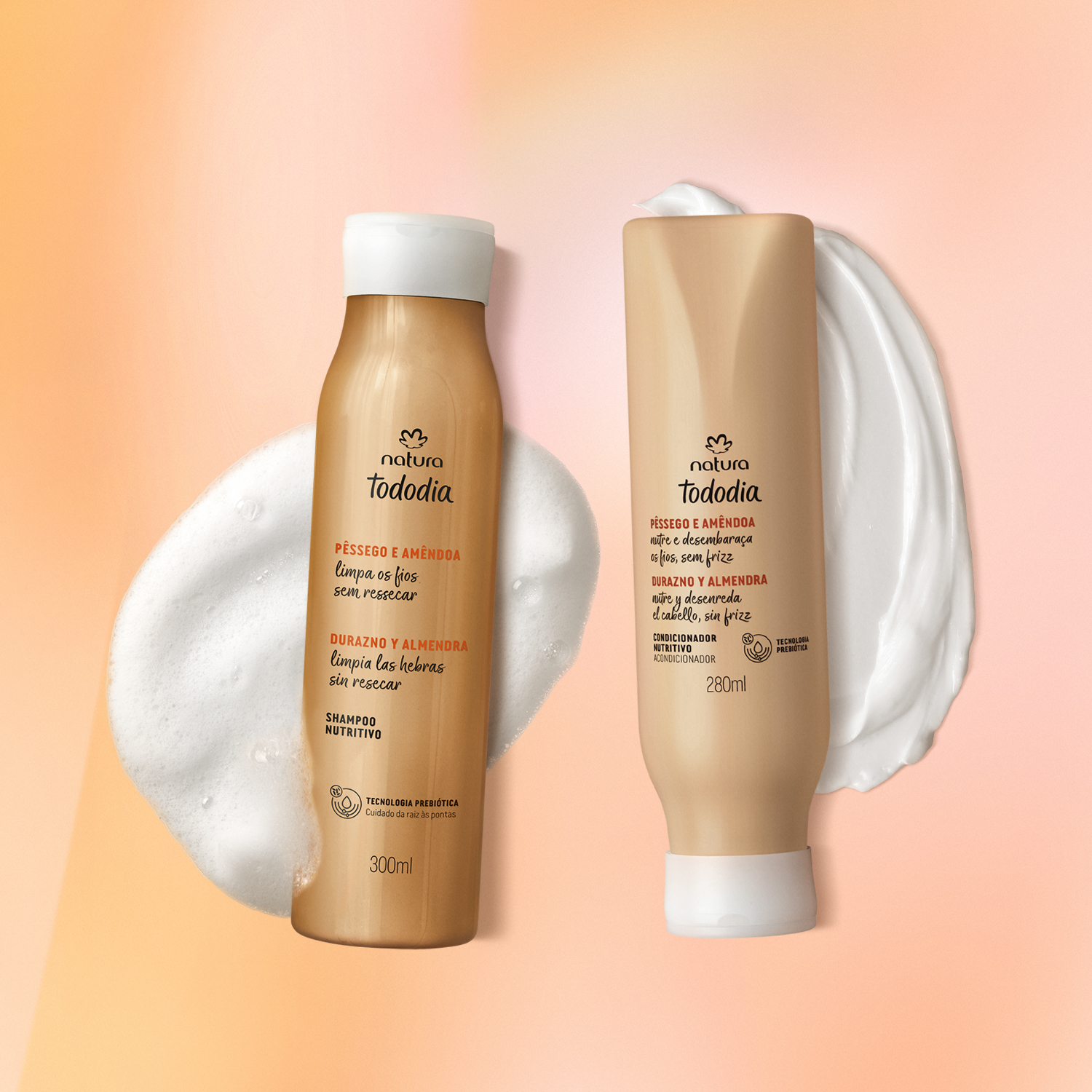 Kit Tododia Durazno y Almendras Shampoo y Acondicionador