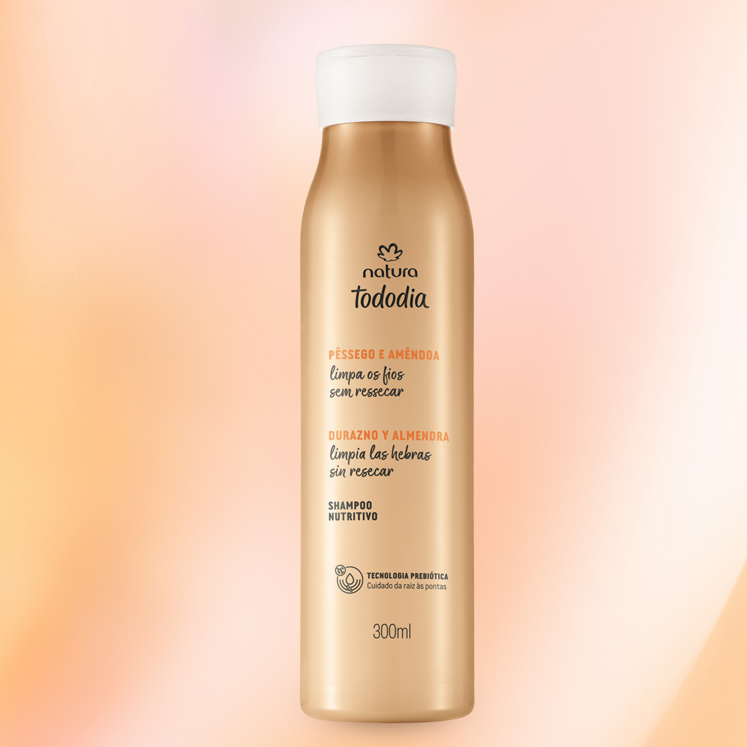 Shampoo nutritivo Tododia durazno y almendra