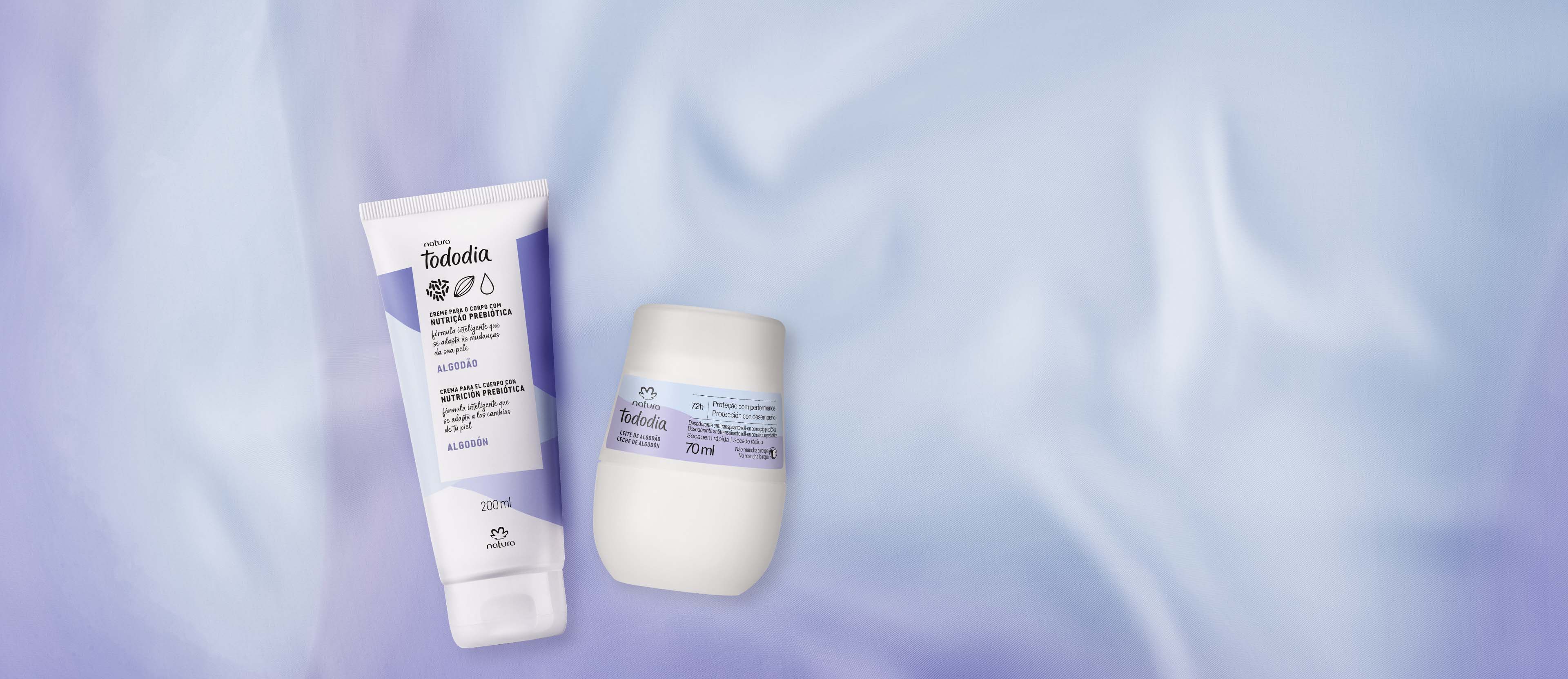 Kit Hidratante y Desodorante Roll-on Tododia Algodón