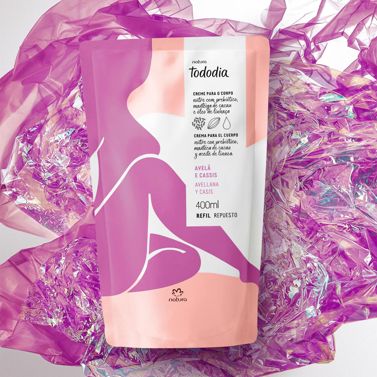 Repuesto crema nutritiva corporal Tododia avellana y casis