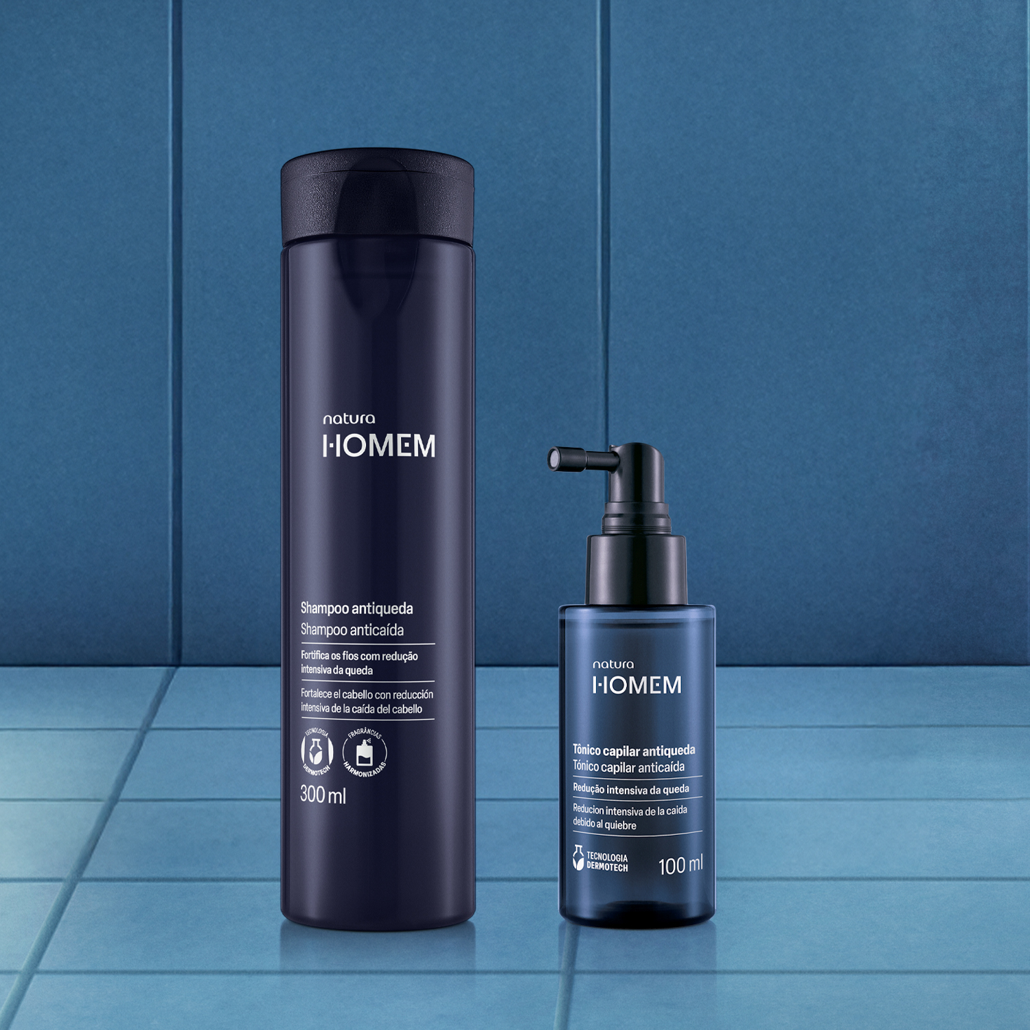 Kit Shampoo Anticaída y Tónico Capilar Anticaída Natura Homem