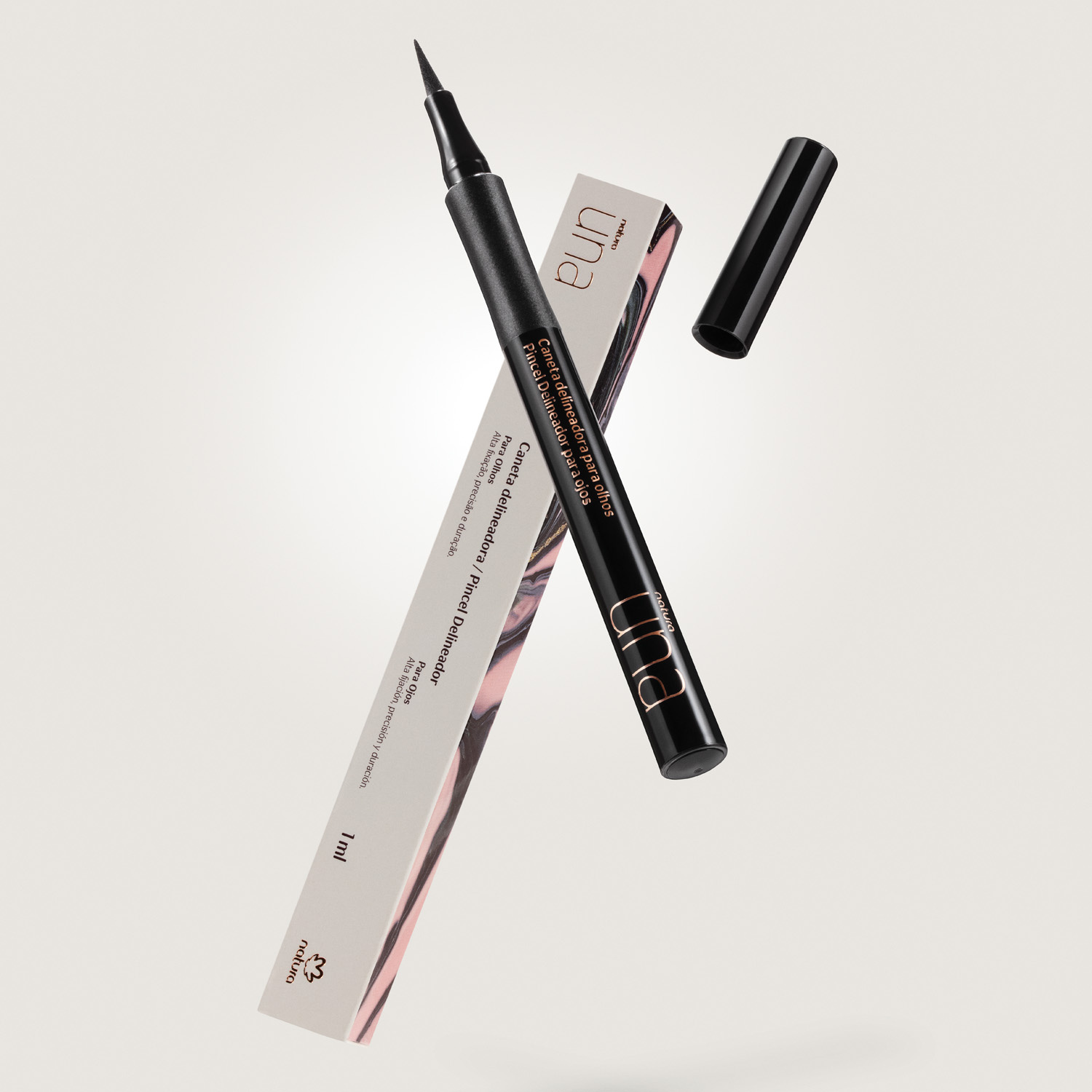 Una Delineador Caneta para Ojos Negro 1 ml