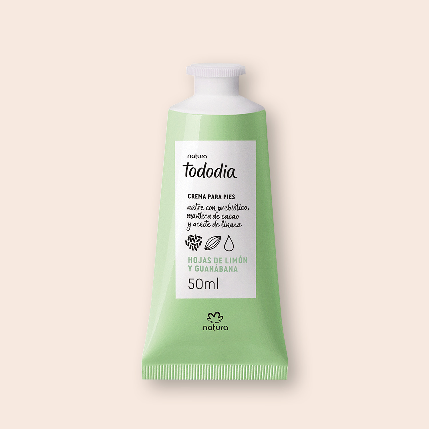 Tododia Crema nutritiva para pies hojas de limón y guanábana  50 ml