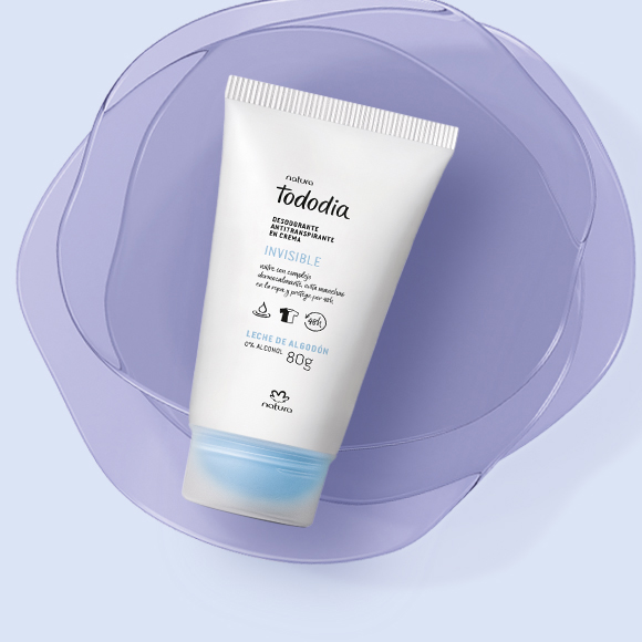 Desodorante antitraspirante en crema invisible algodón