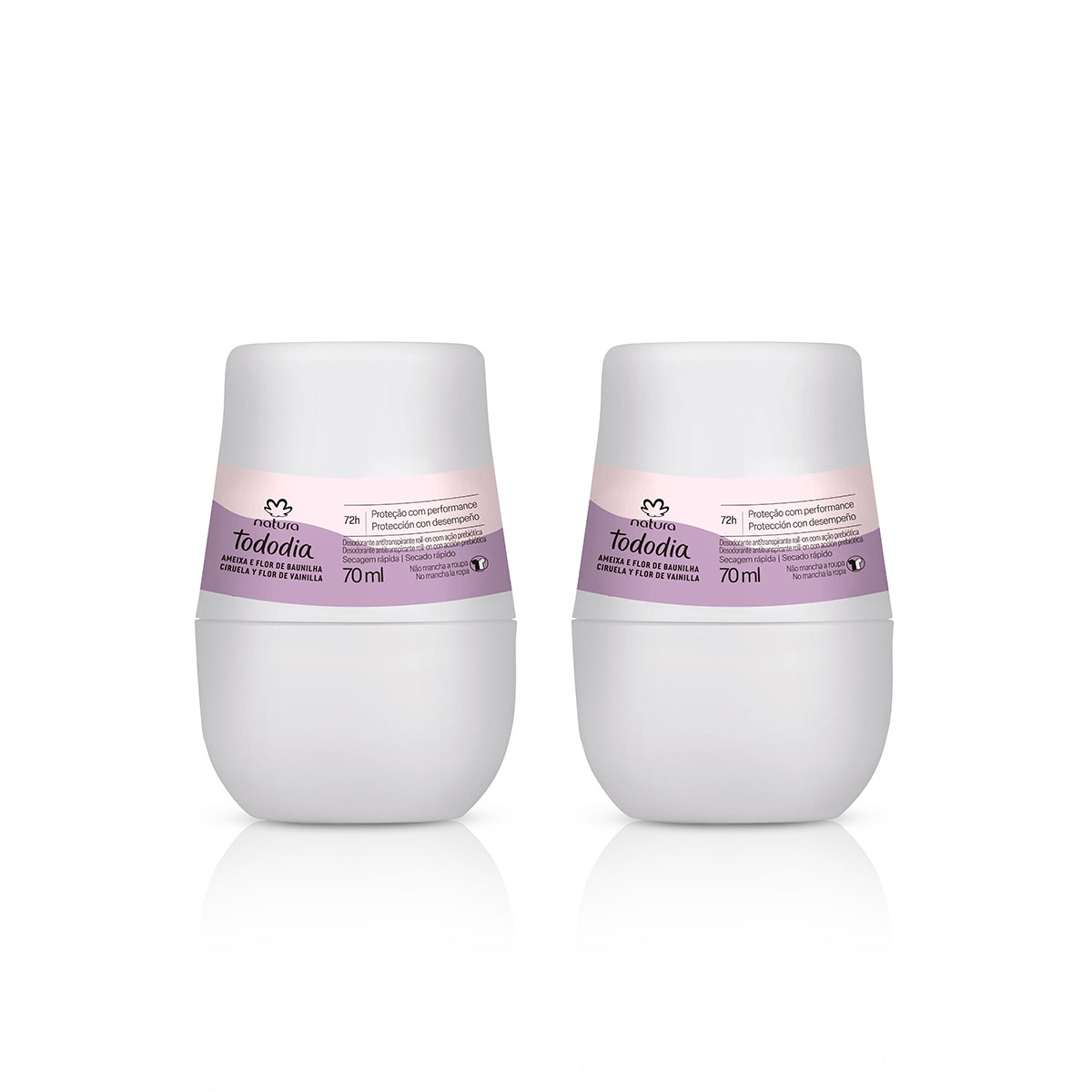 Kit Desodorante Roll-on Tododia Ciruela y Flor de Vainilla (2 unidades)