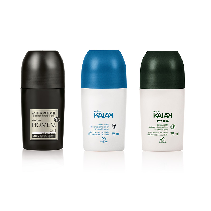 Kit desodorantes masculinos roll-on