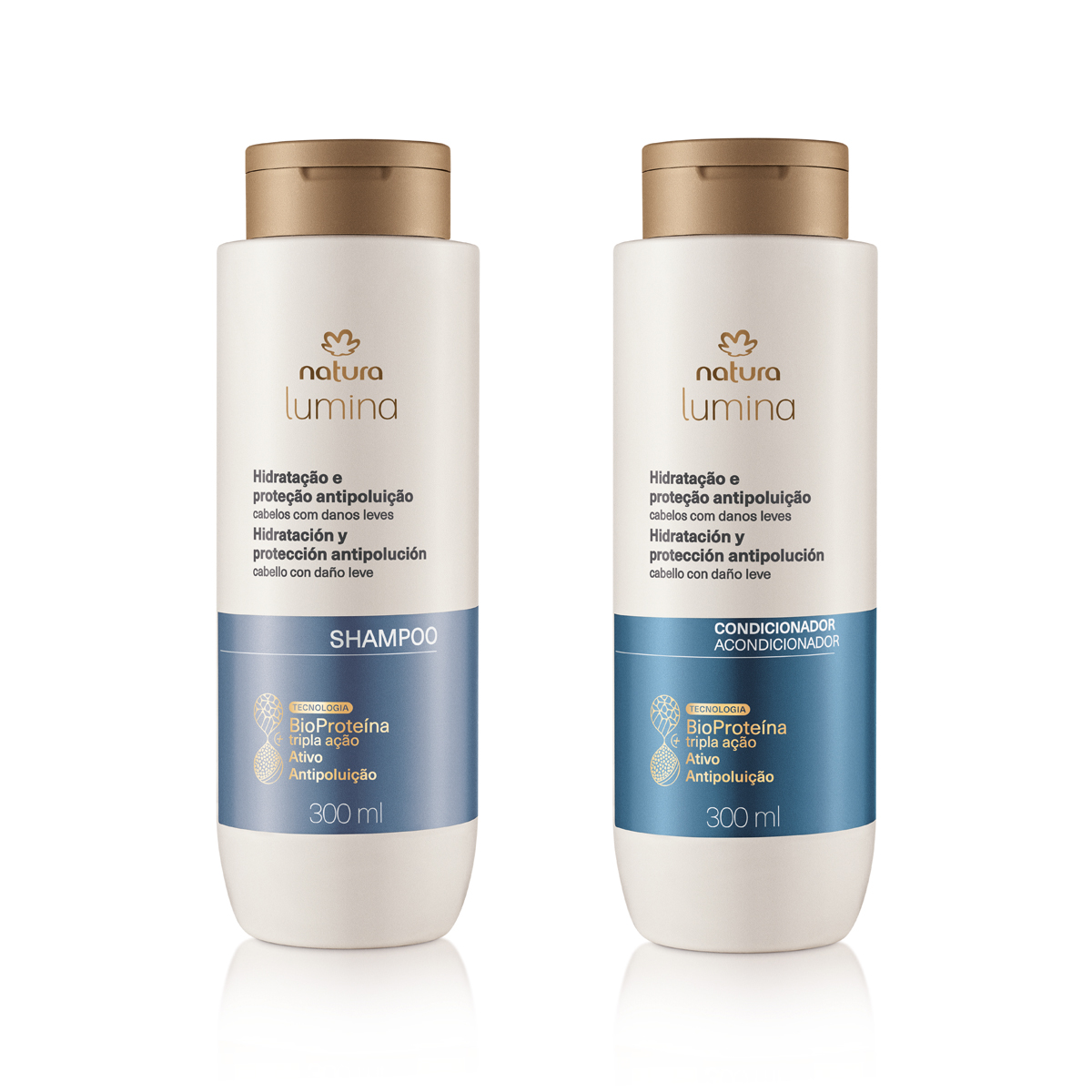 Kit shampoo y acondicionador Lumina hidratación y protección antipolución