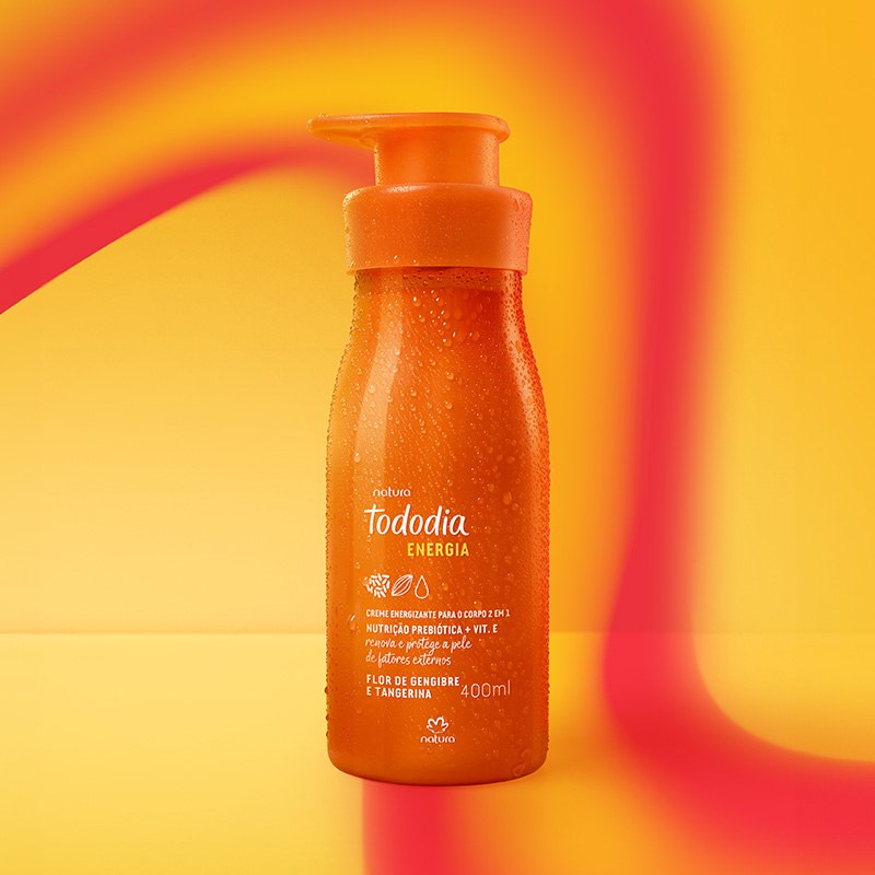 Tododia Hidratante corporal energizante 2 en 1  flor de jengibre y mandarina 400 ml