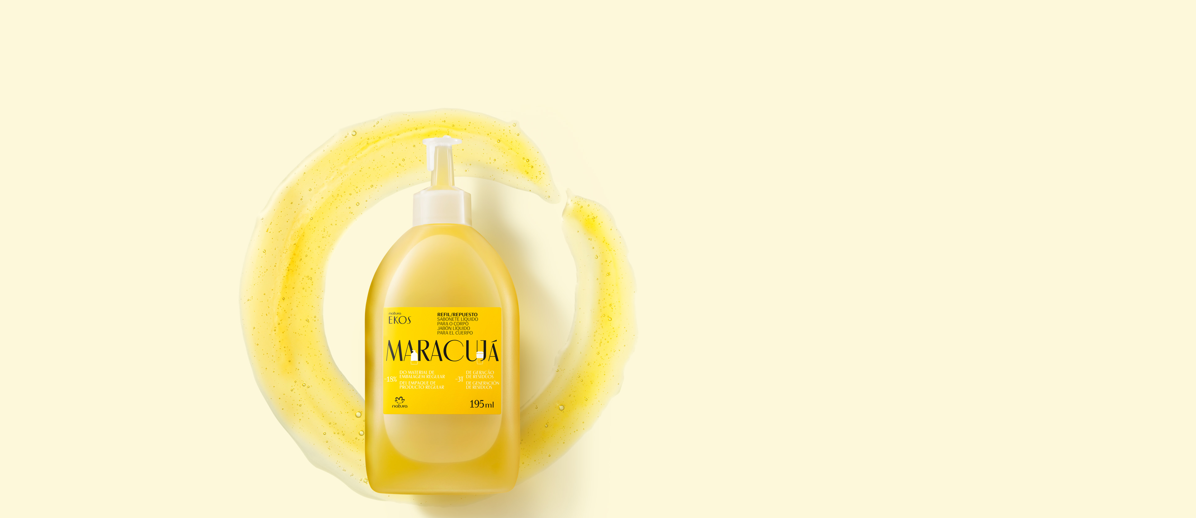 Repuesto Ekos Jabón líquido corporal maracuyá 195 ml