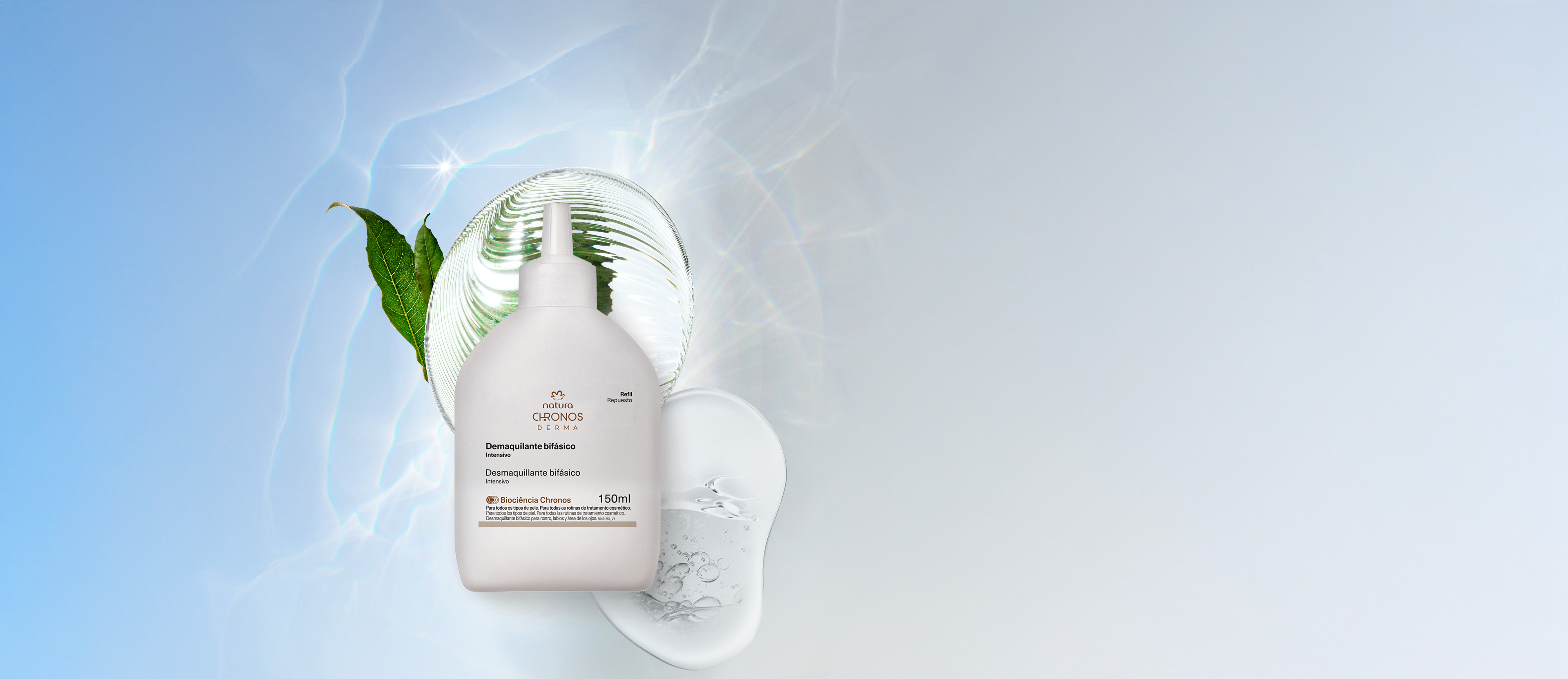 Repuesto Chronos Derma Fluido bifásico desmaquillante intensivo 150 ml