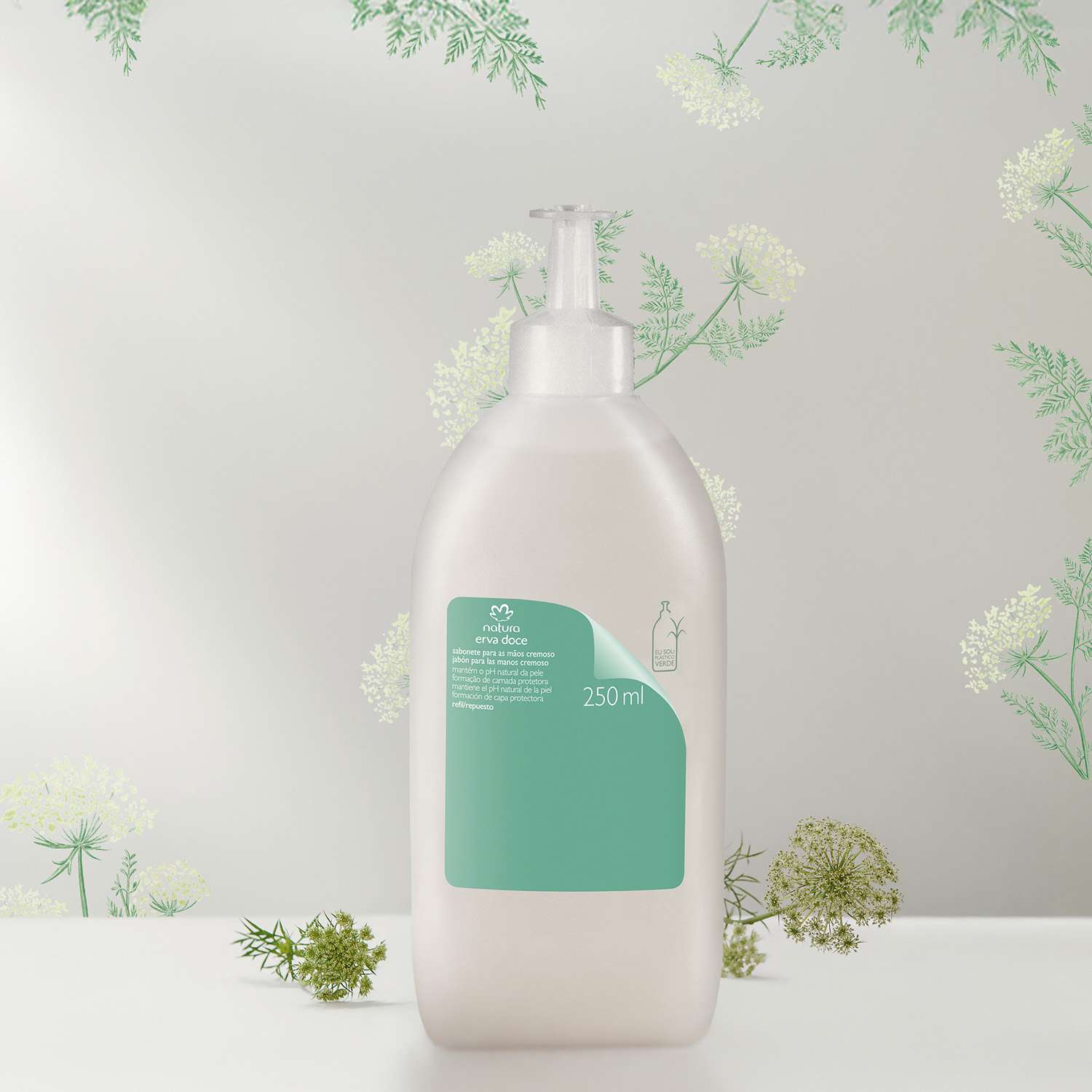 Repuesto Erva Doce Jabón cremoso para manos  250 ml