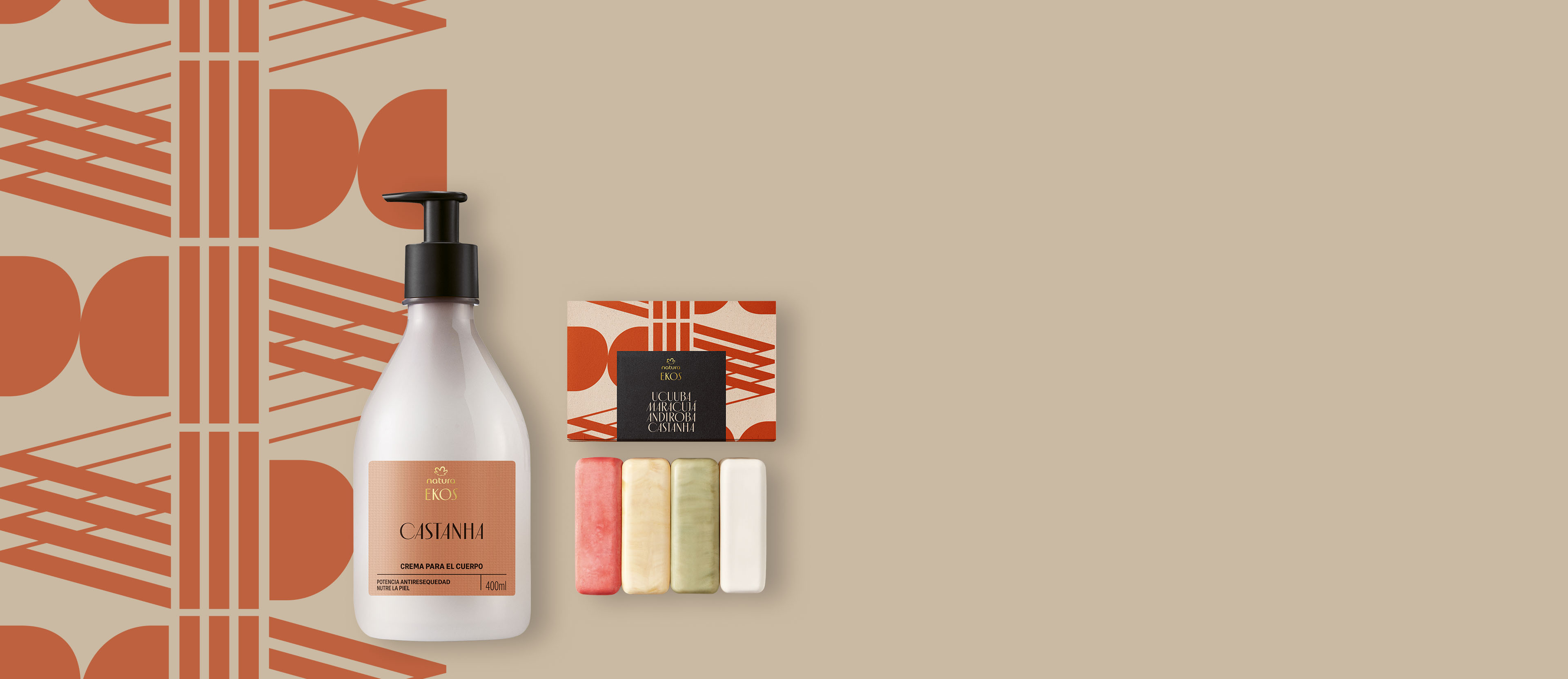 Kit Crema para el Cuerpo y Jabones Ekos Castaña