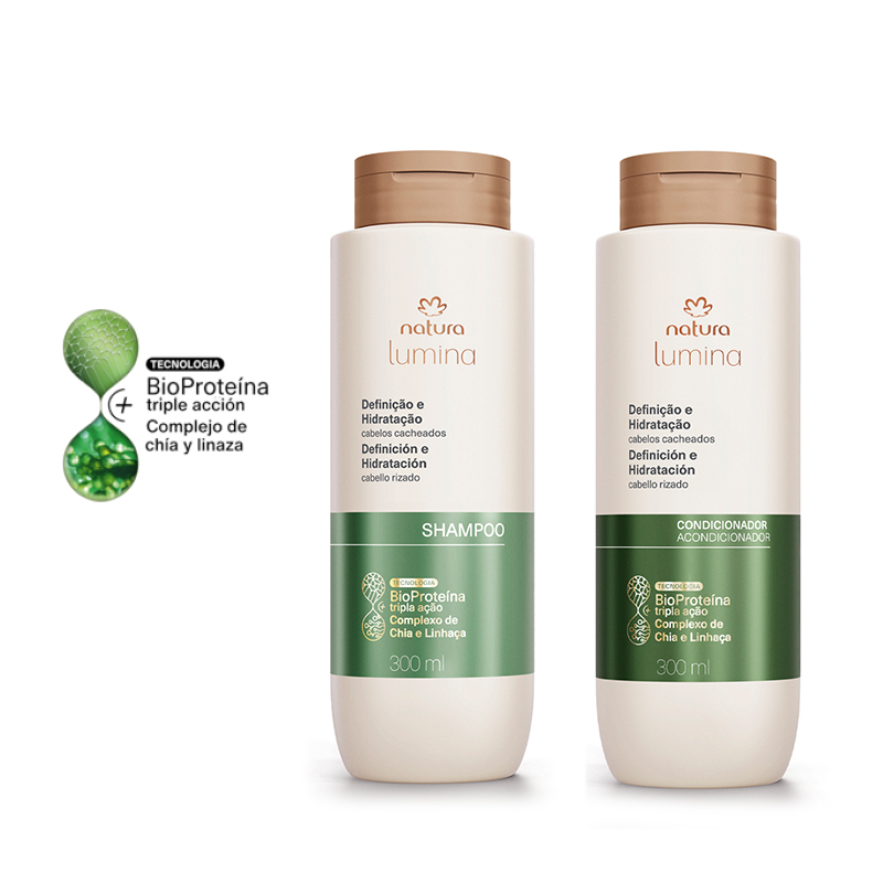 Kit Shampoo y Acondicionador Lumina Definición e Hidratación de Cabellos Rizados