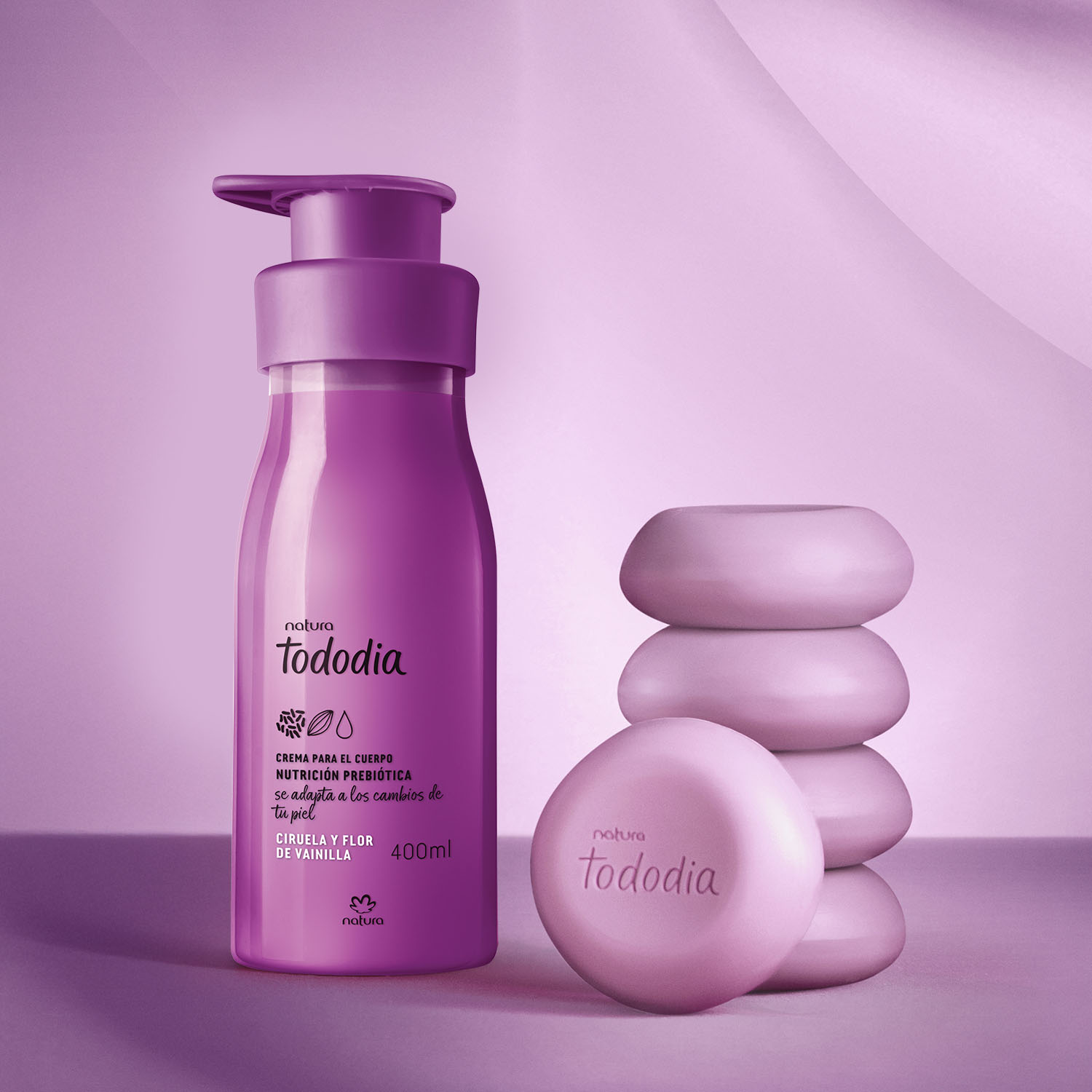 Kit Jabón y Crema para el Cuerpo Tododia Ciruela y Flor de Vainilla