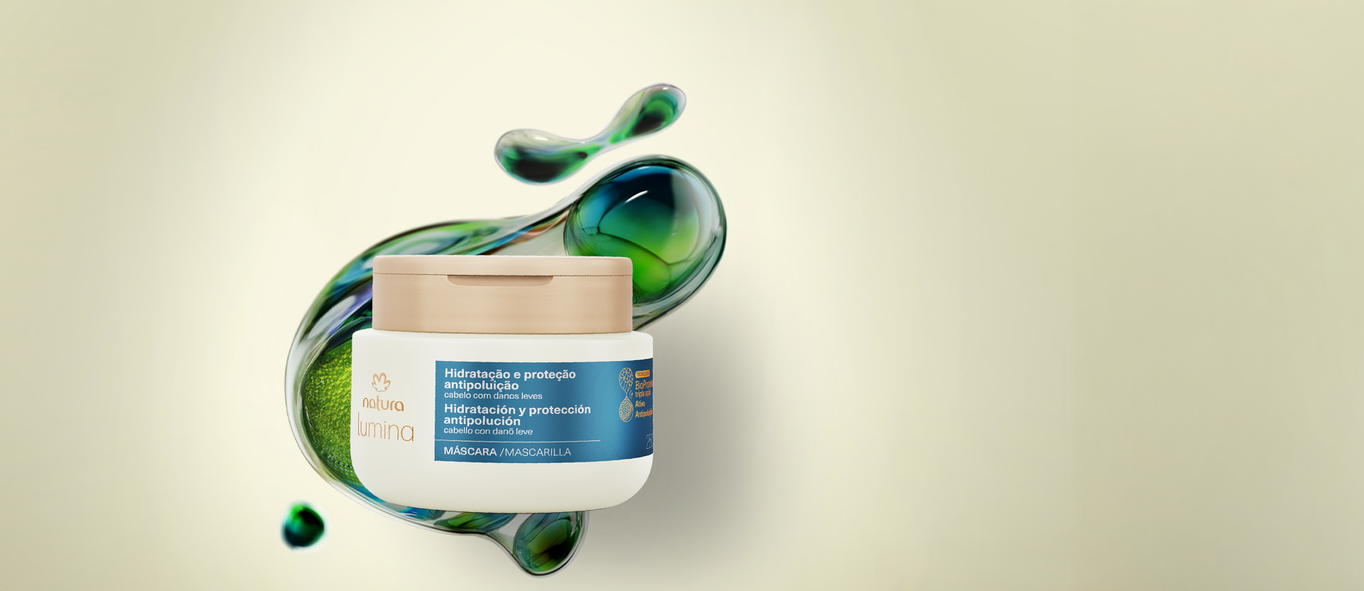 Mascarilla Hidratante Lumina para Hidratación y Protección Antipolución