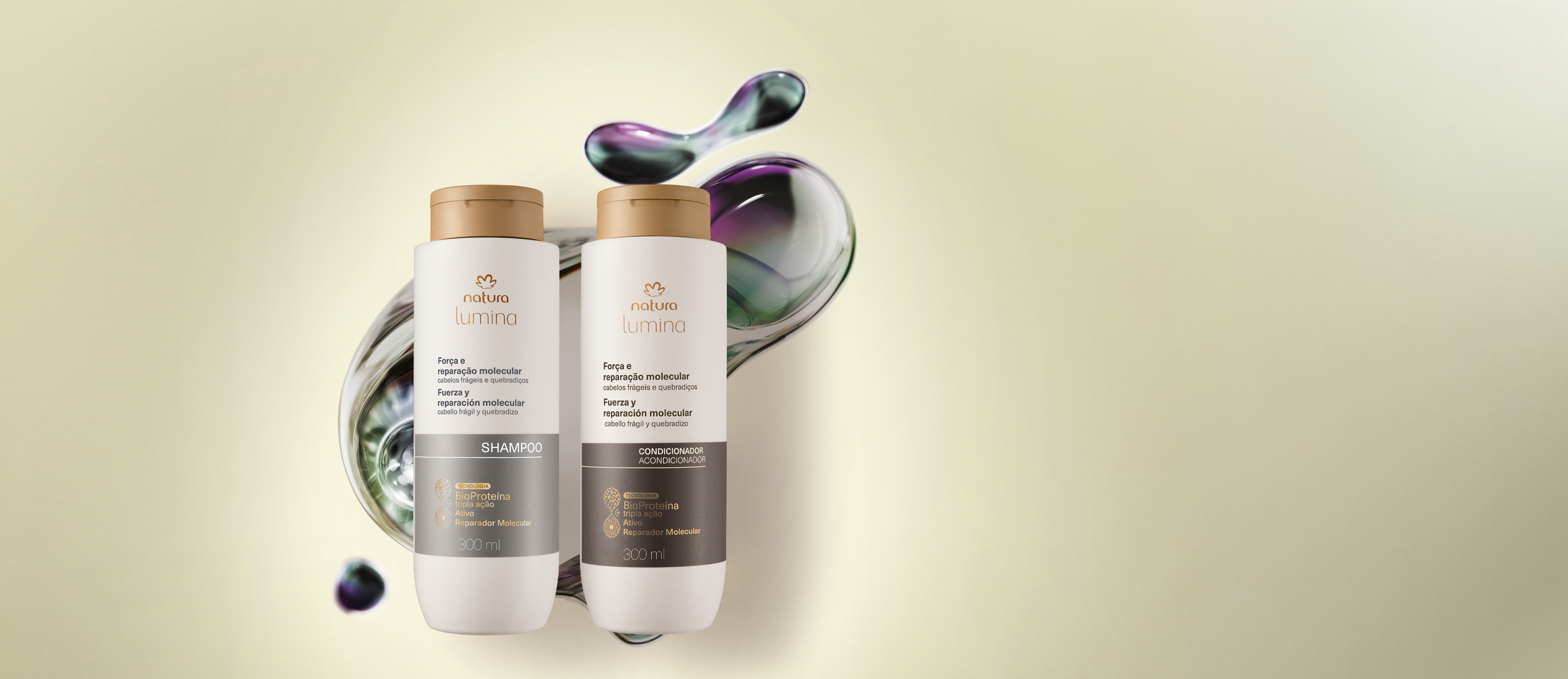 Kit Shampoo y Acondicionador Lumina Fuerza y Reparación Molecular