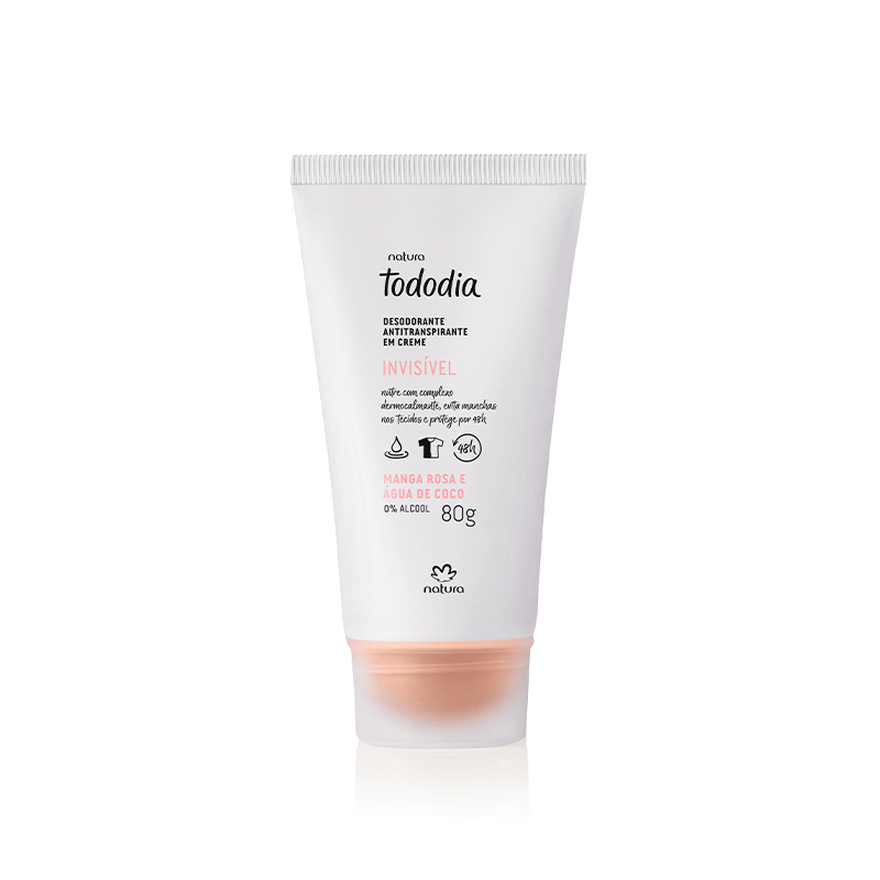 Tododia Desodorante antitranspirante en crema invisible mango rosa y agua de coco 80 g
