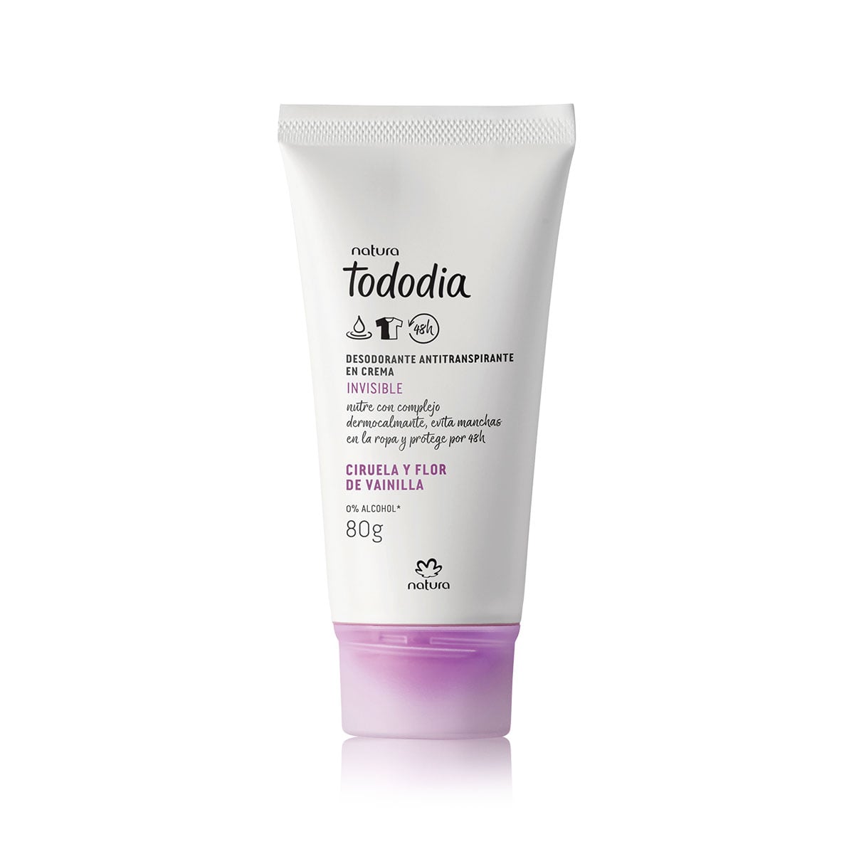 Desodorante Antitranspirante en Crema Tododia Ciruela y Flor de Vainilla 80 g