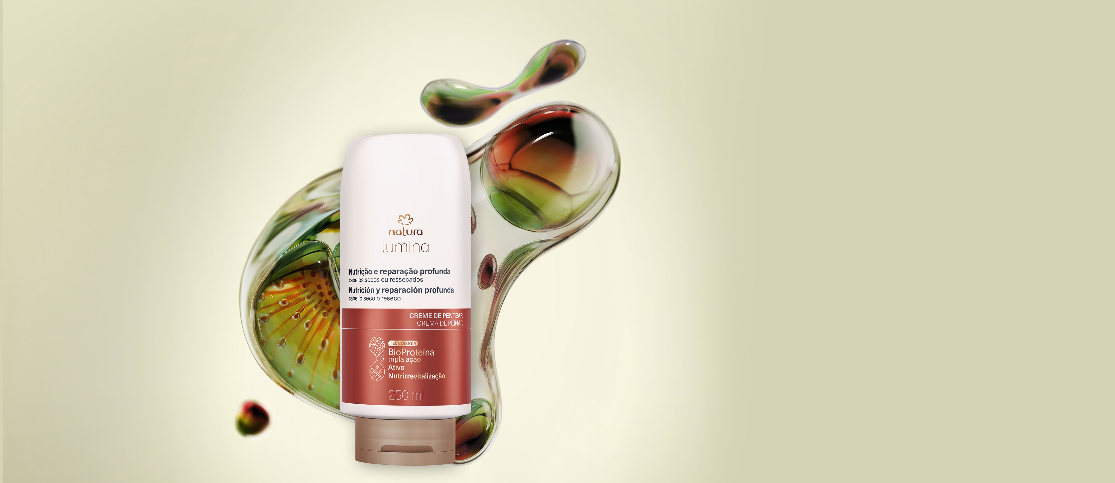 Lumina Crema para peinar selladora de cutículas limpieza y nutrición 250 ml