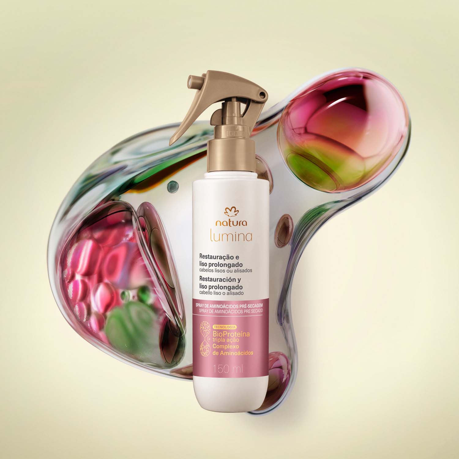 Lumina Spray de aminoácidos pre-secado restauración y lisos prolongados 150 ml