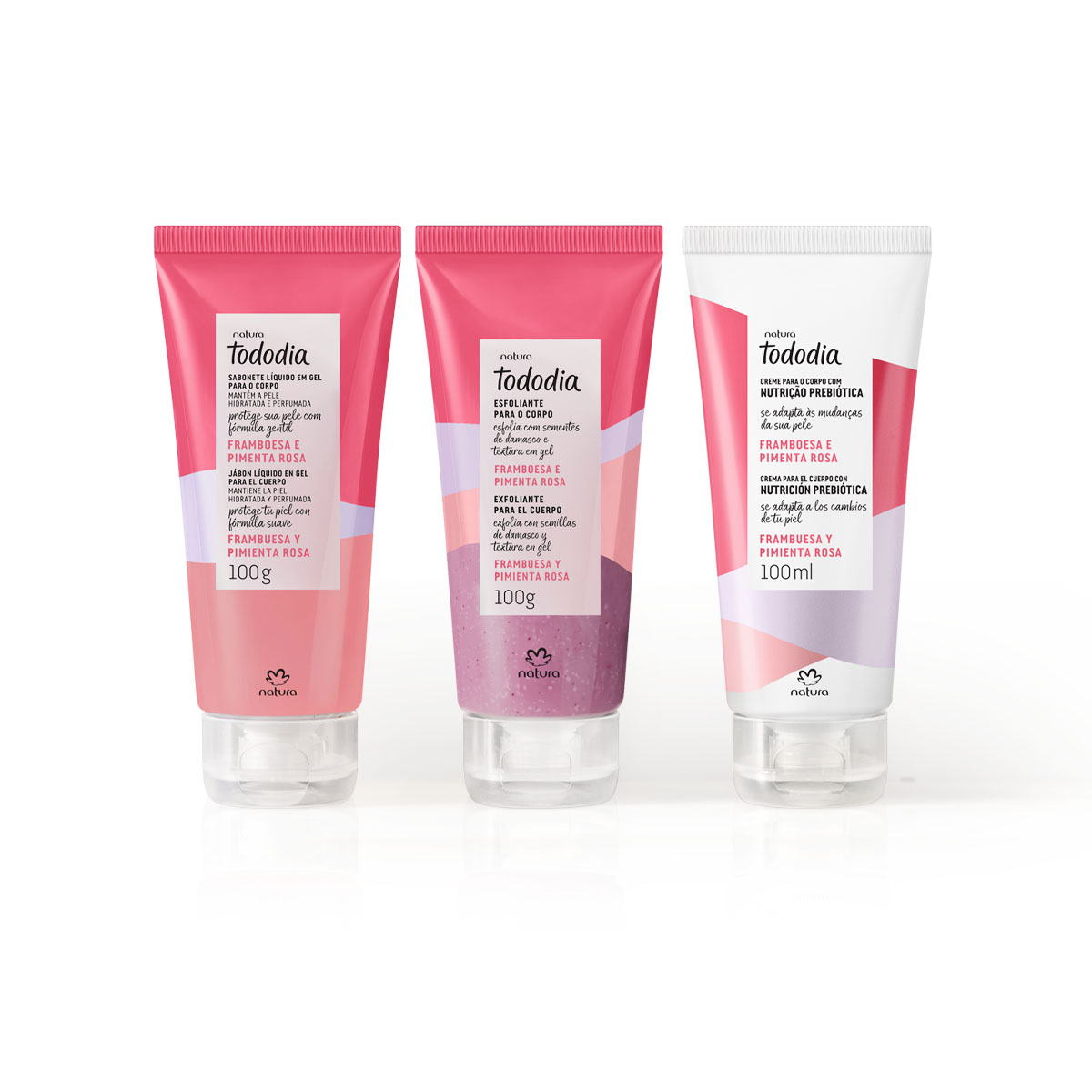 Regalo Madres Tododia Frambuesa y Pimienta Rosa (1 crema cuerpo + 1 jabón líquido + 1 exfoliante)