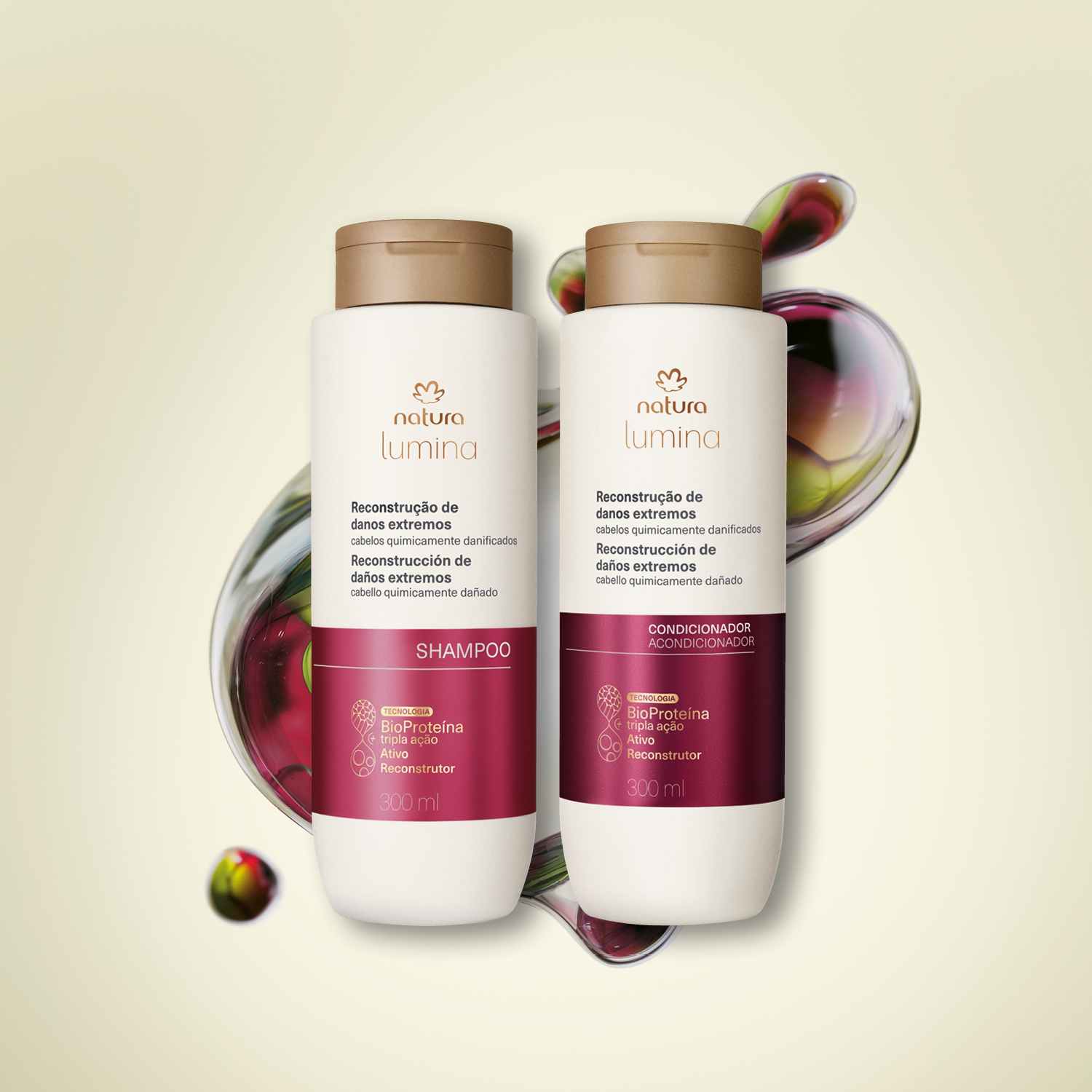 Kit Shampoo y Acondicionador Lumina Reconstrucción de Daños Extremos