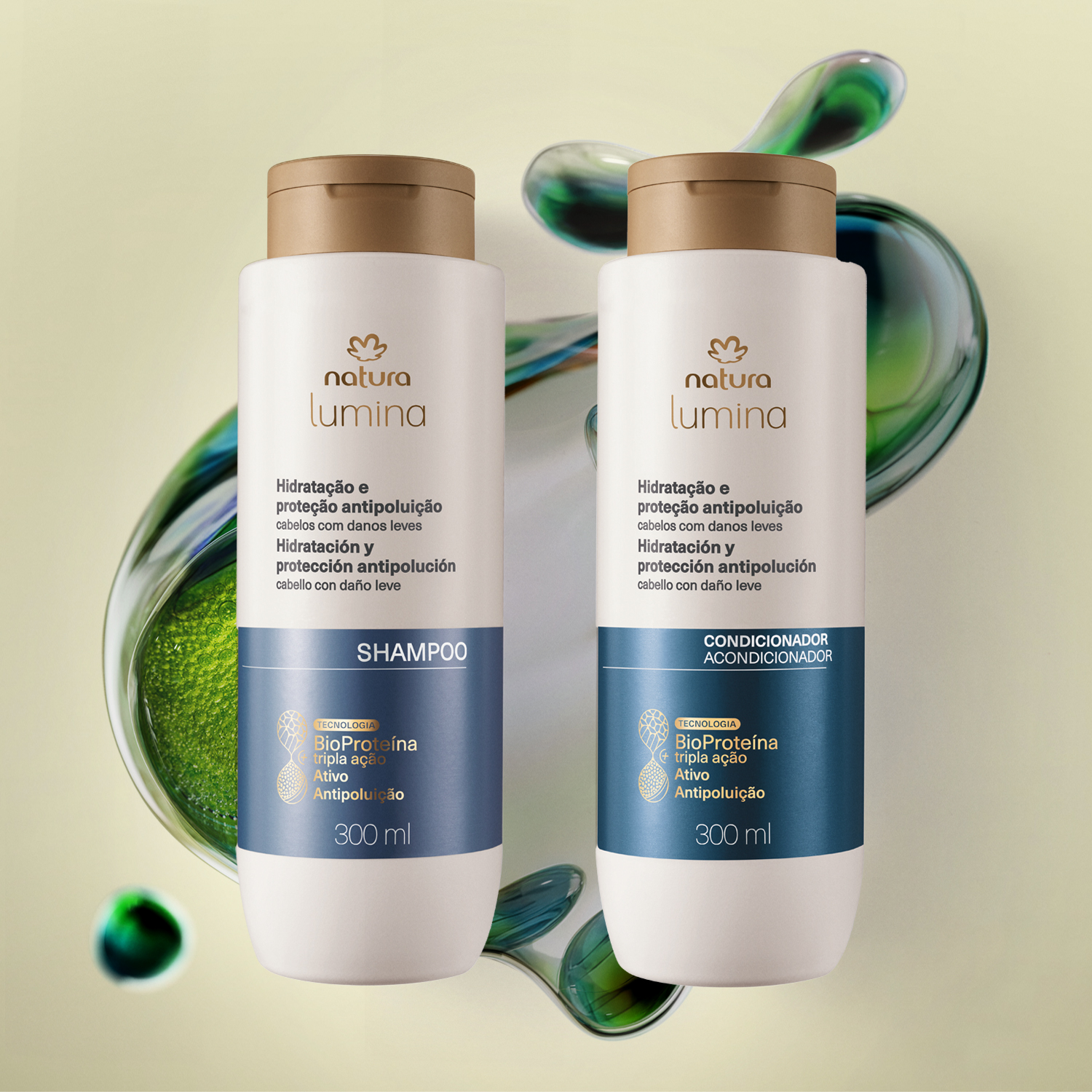 Kit Shampoo y Acondicionador Lumina Hidratación y Protección Atipolución