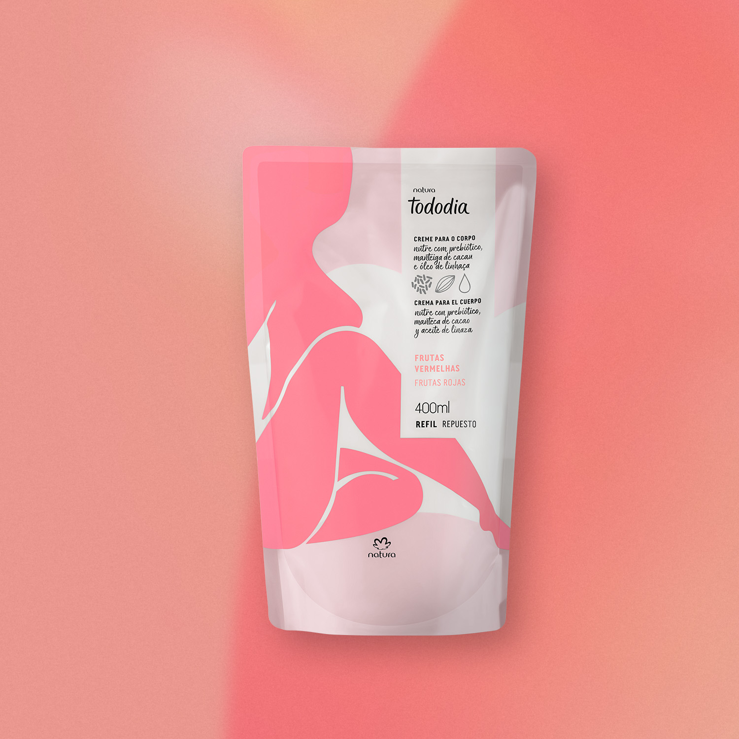 Repuesto Tododia Hidratante corporal frutas rojas 400 ml