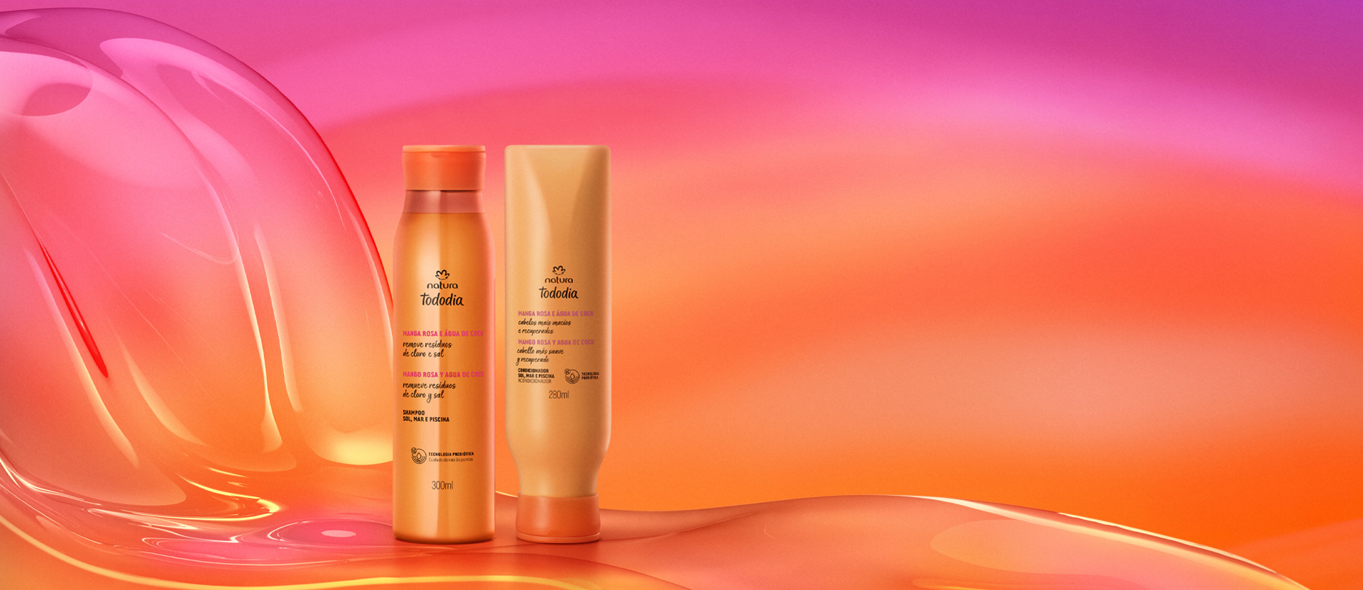 Kit Tododia Sol, Mar y Piscina Tododia Manga Rosa y Agua de Coco (2 productos)