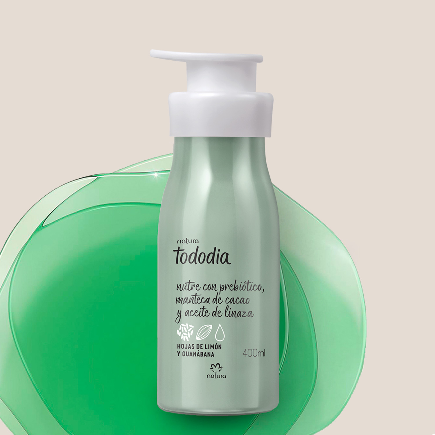 Tododia Crema nutritiva para el cuerpo hojas de limón y guanábana  400 ml